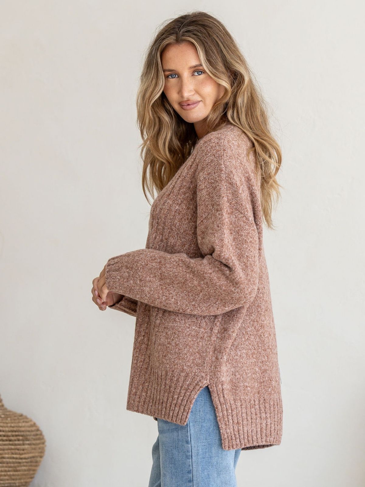 Rib Detail Knit | Nutmeg