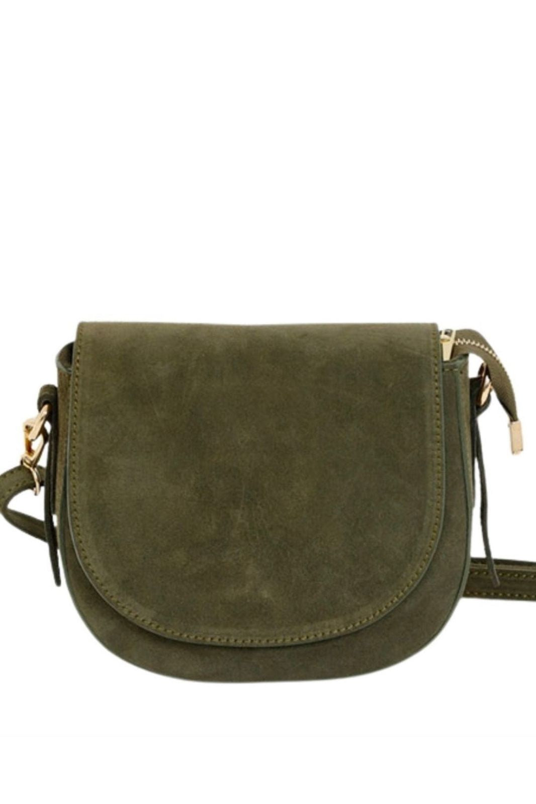 Gabrielle Suede Handbag | Khaki