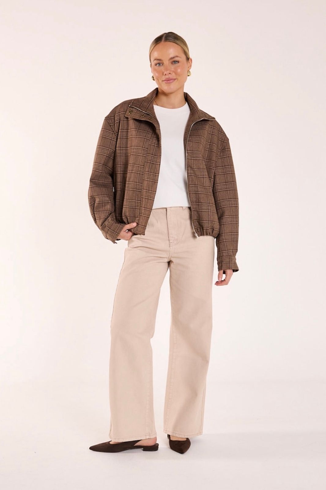 Megan Bomber | Brown Check