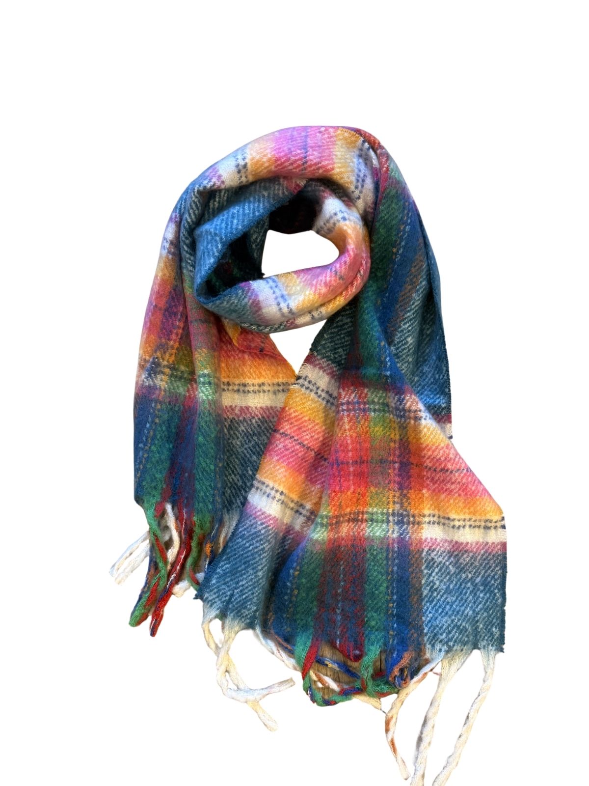 Check Scarf | Multi Brights