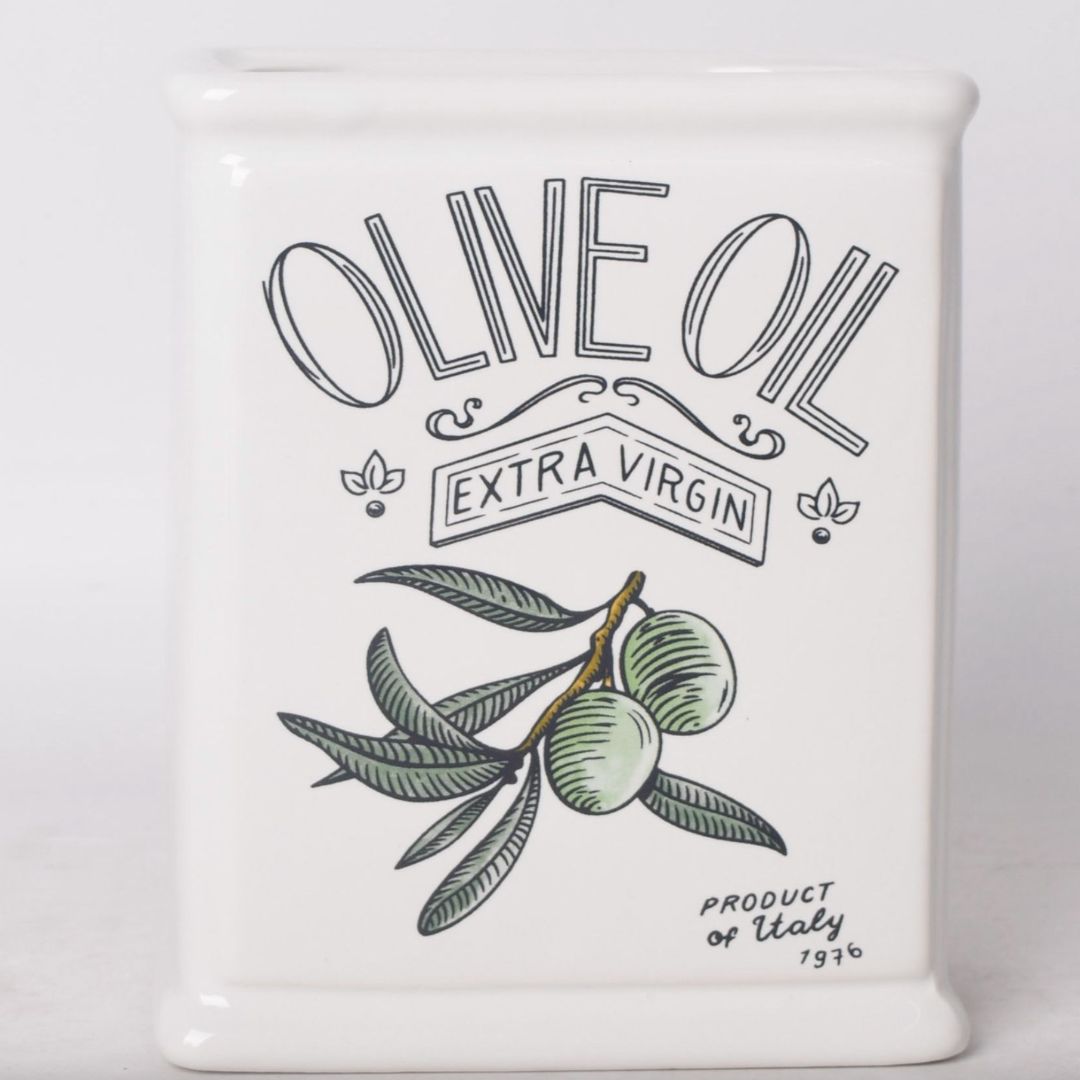 Olive Oil Classic Vessel | White 14cm