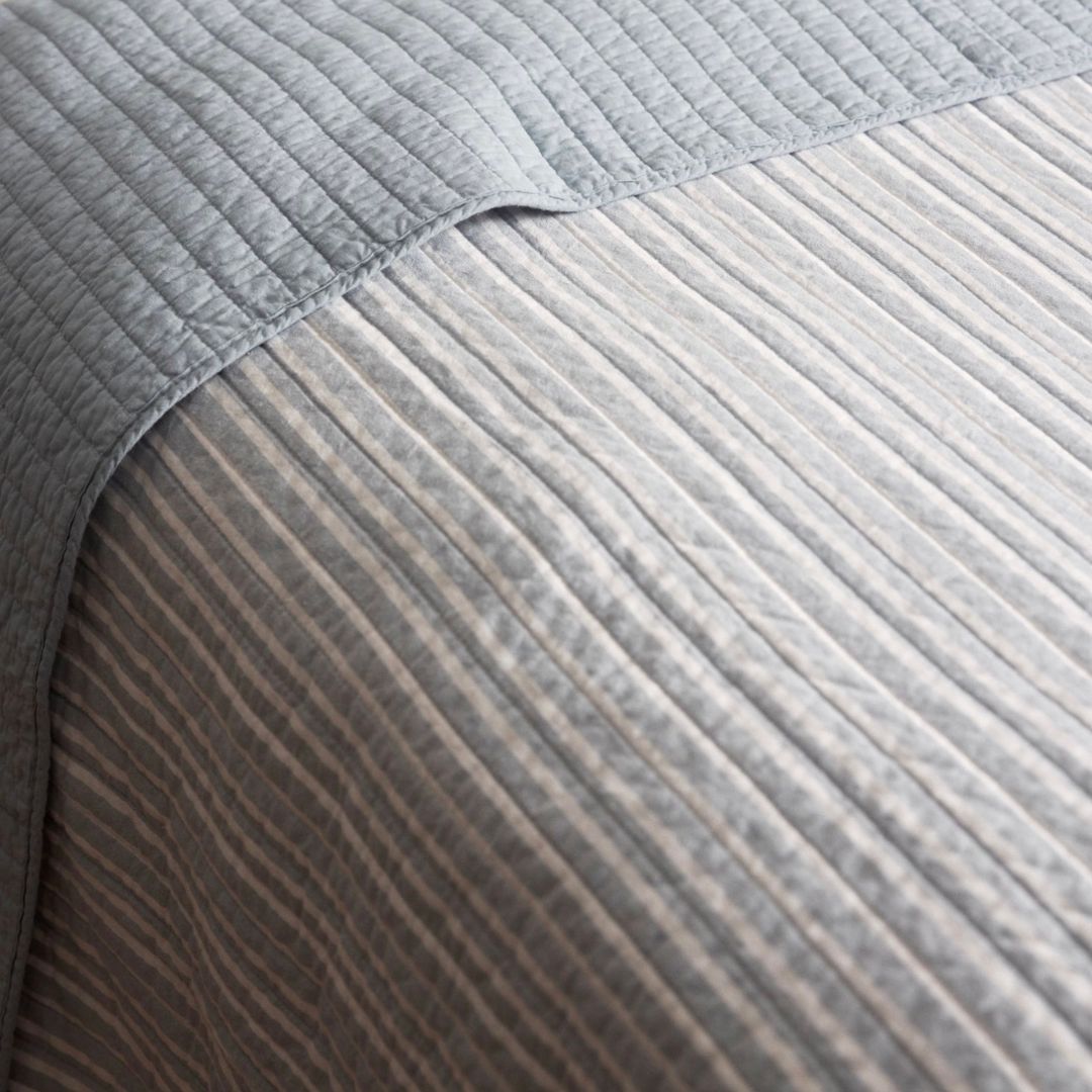 Blue Stripe Quilt/Coverlet