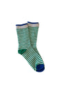 Boyfriend Socks | Green & White Stripe
