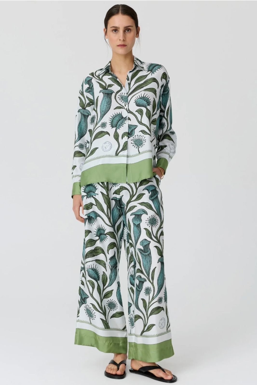 Linne Shirt | Linne Border Print