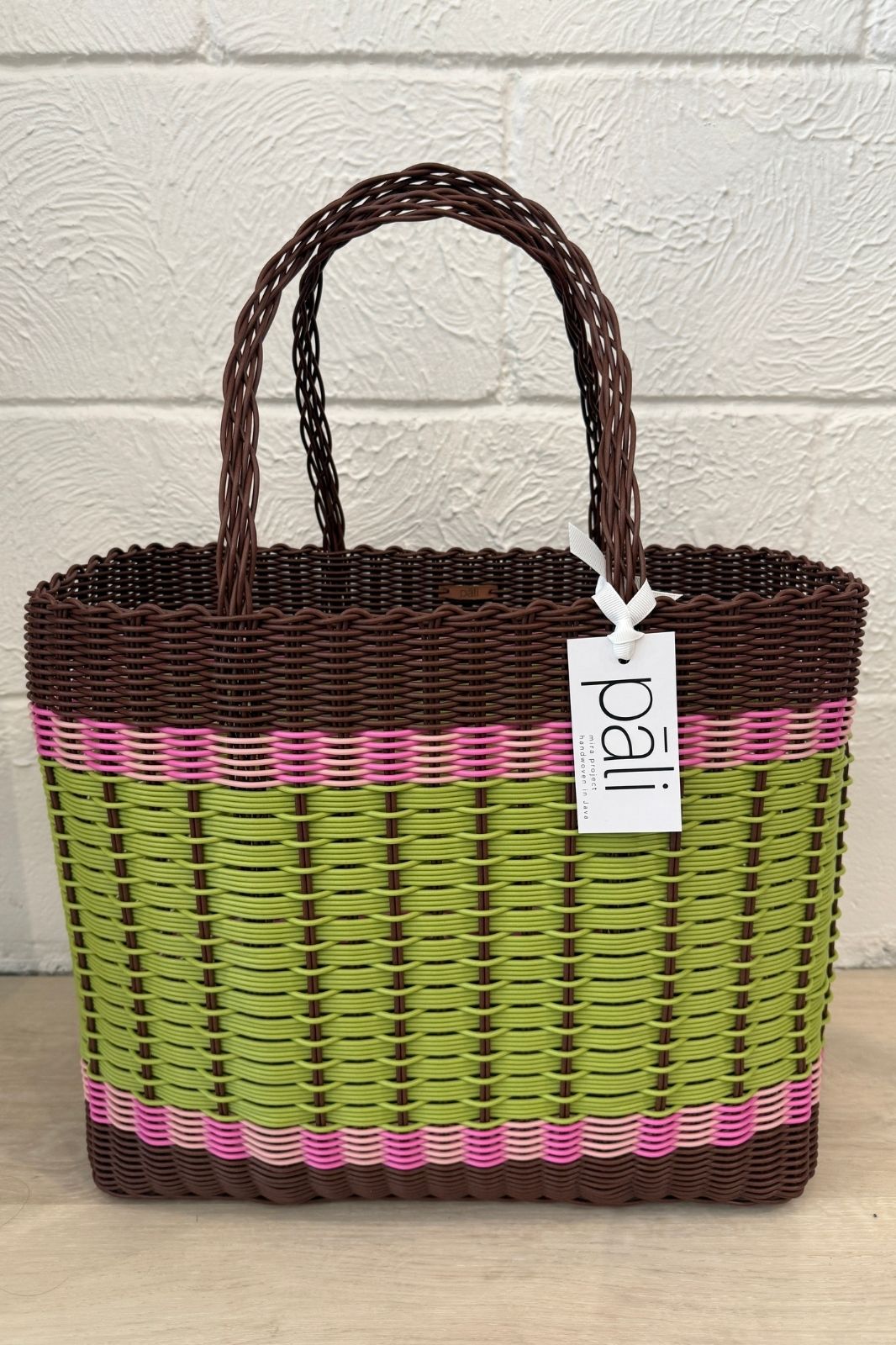 Mira XLarge Stripe Bag | Wasabi