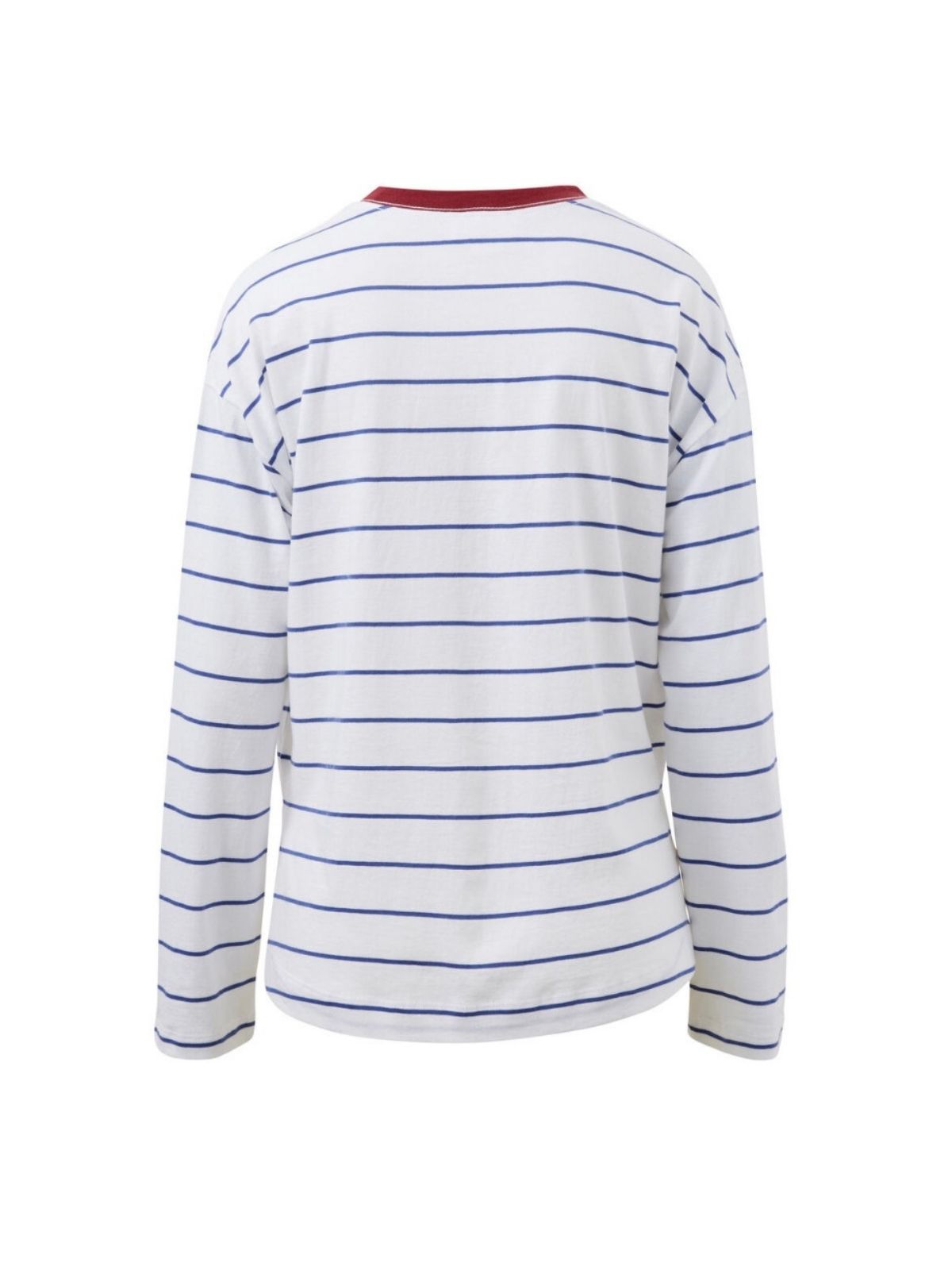 Scout Slouchy Long Sleeve Tee | White Washed Navy Stripes