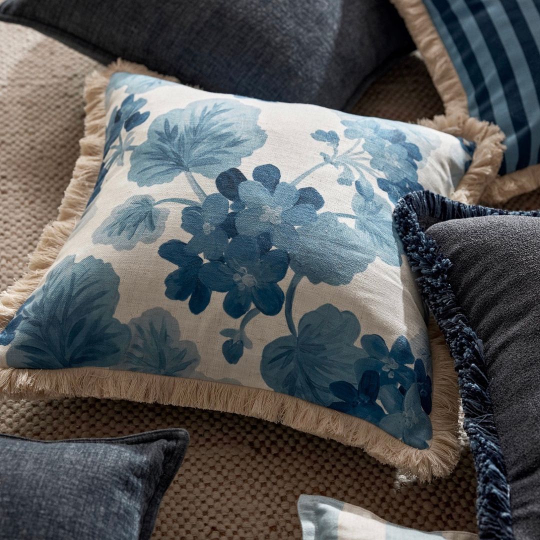 Geranium Blue Cushion | 50 x 50cm