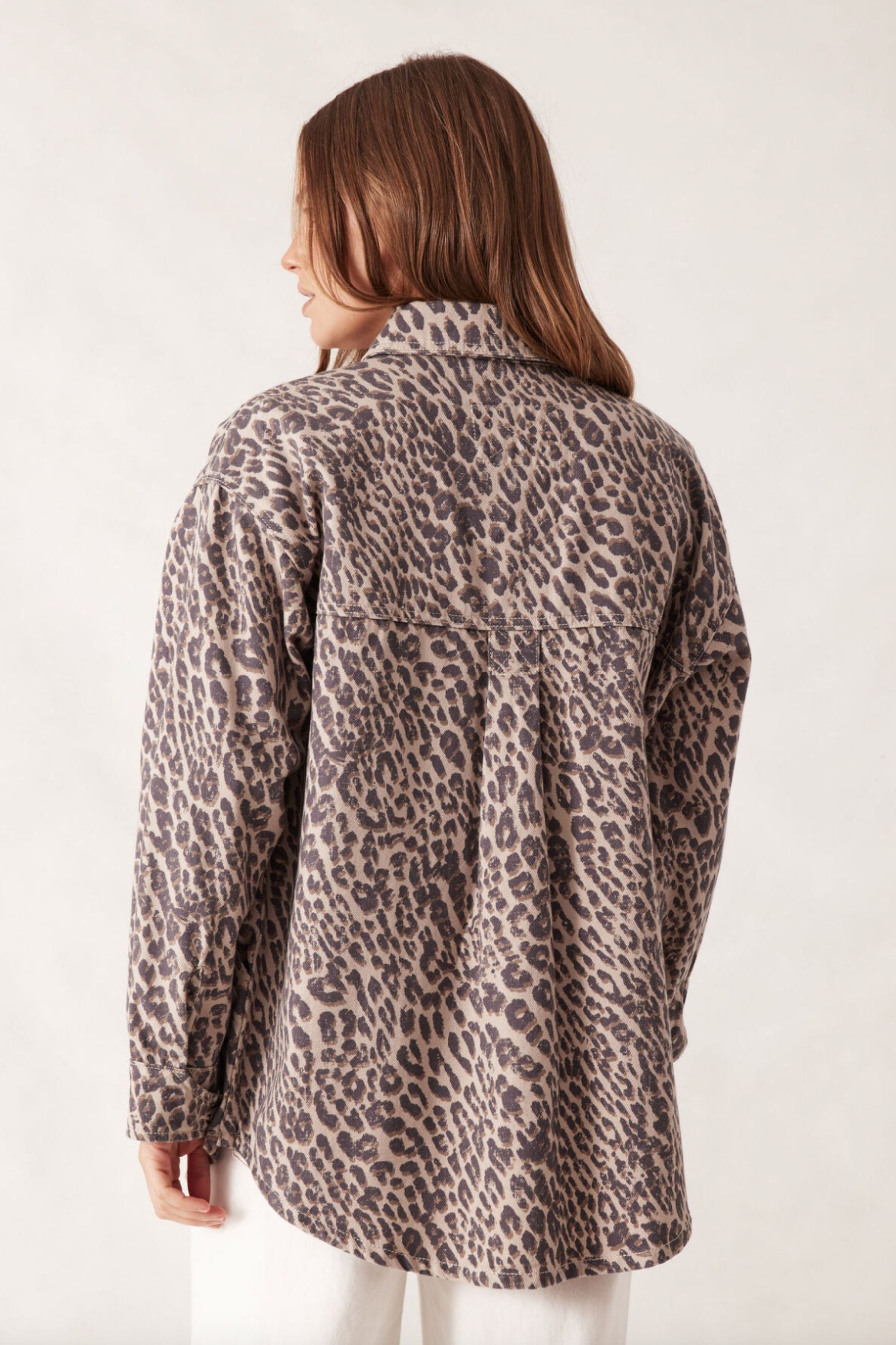 Bobbi Side Pocket Denim Shacket | Leopard