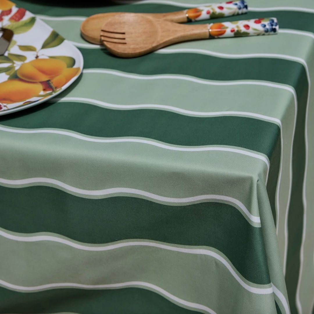 Alfresco Tablecloth | Dark Green/Light Green