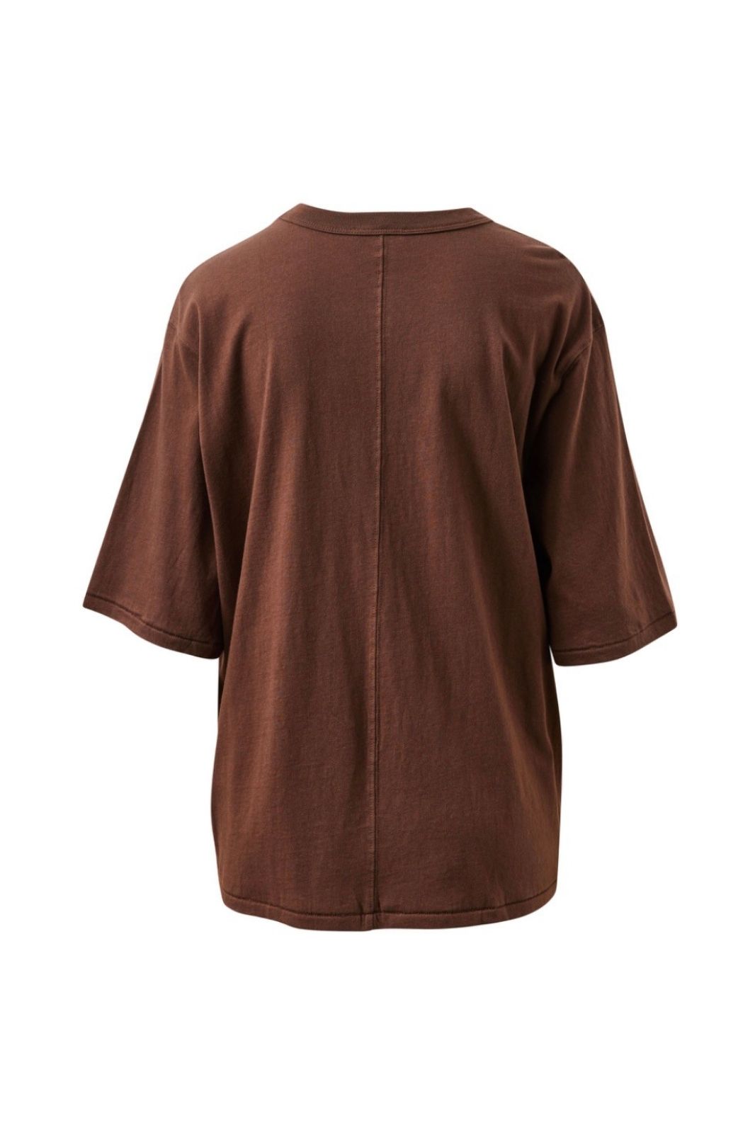 Luna Oversized Tee | Brunette/Milk Shell