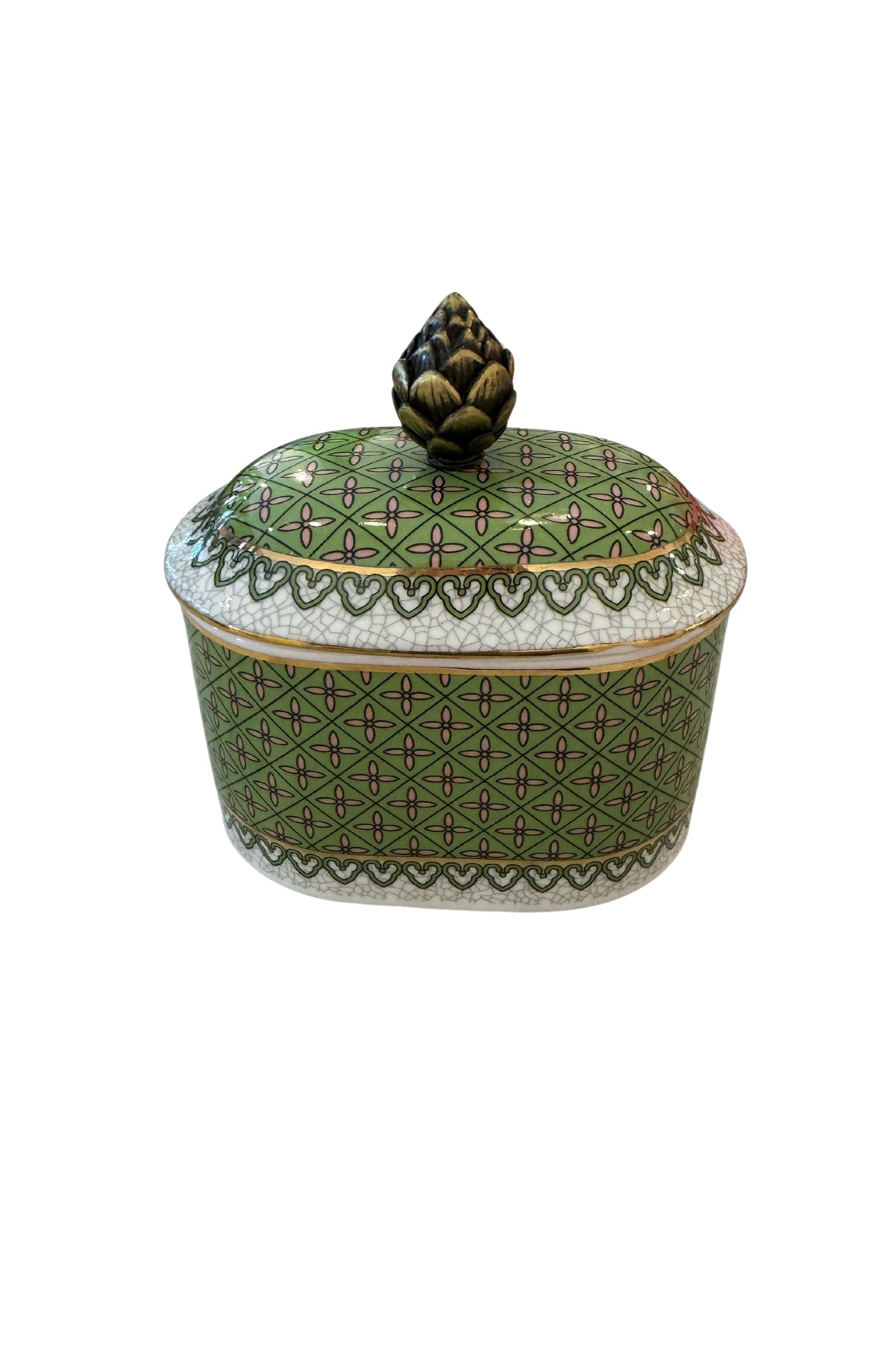 Shop Artichoke Trinket Box Green by RSTC Rose St Trading Co