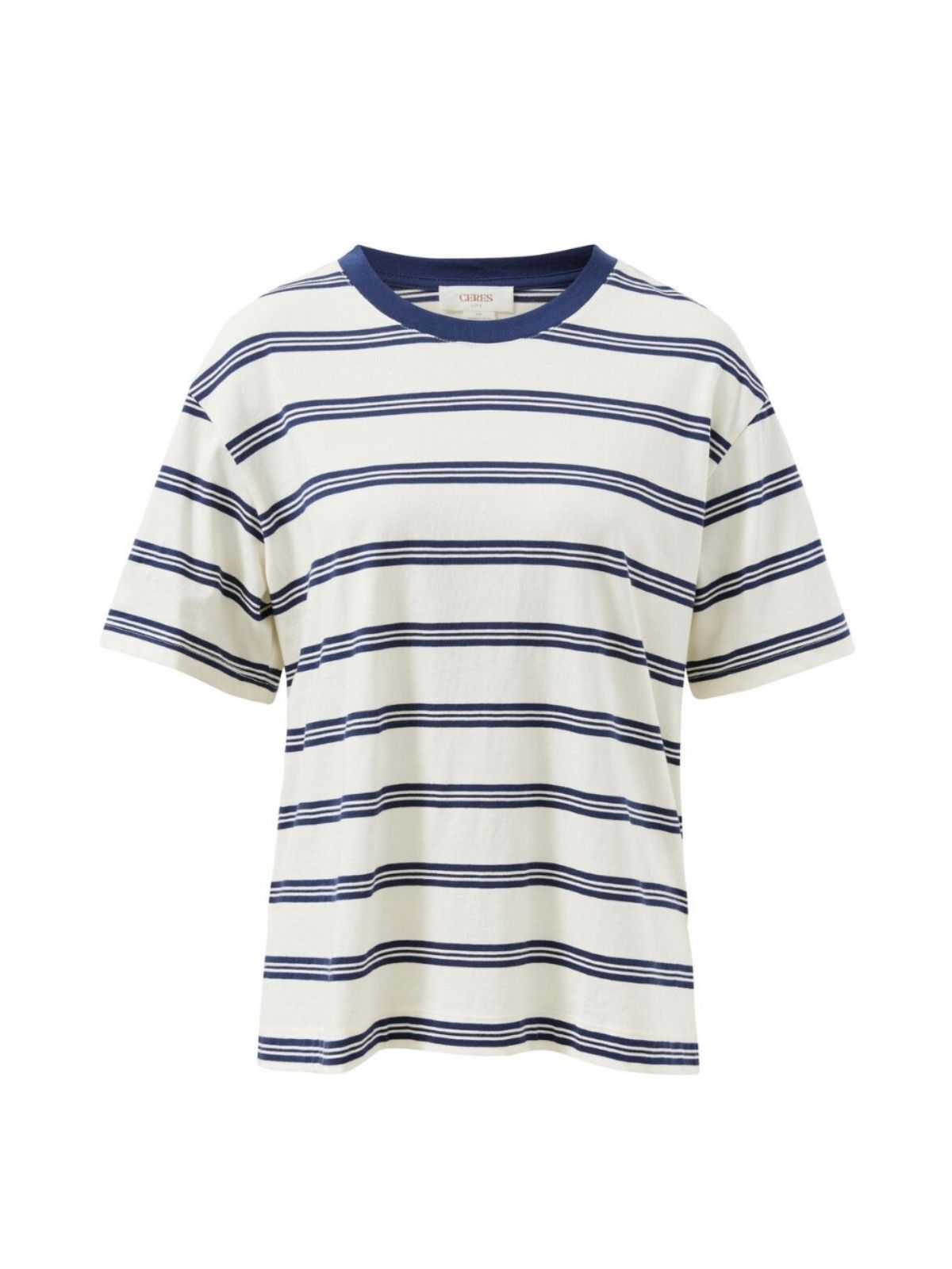Stevie Slouchy Tee | Milk Heritage Navy Stripe