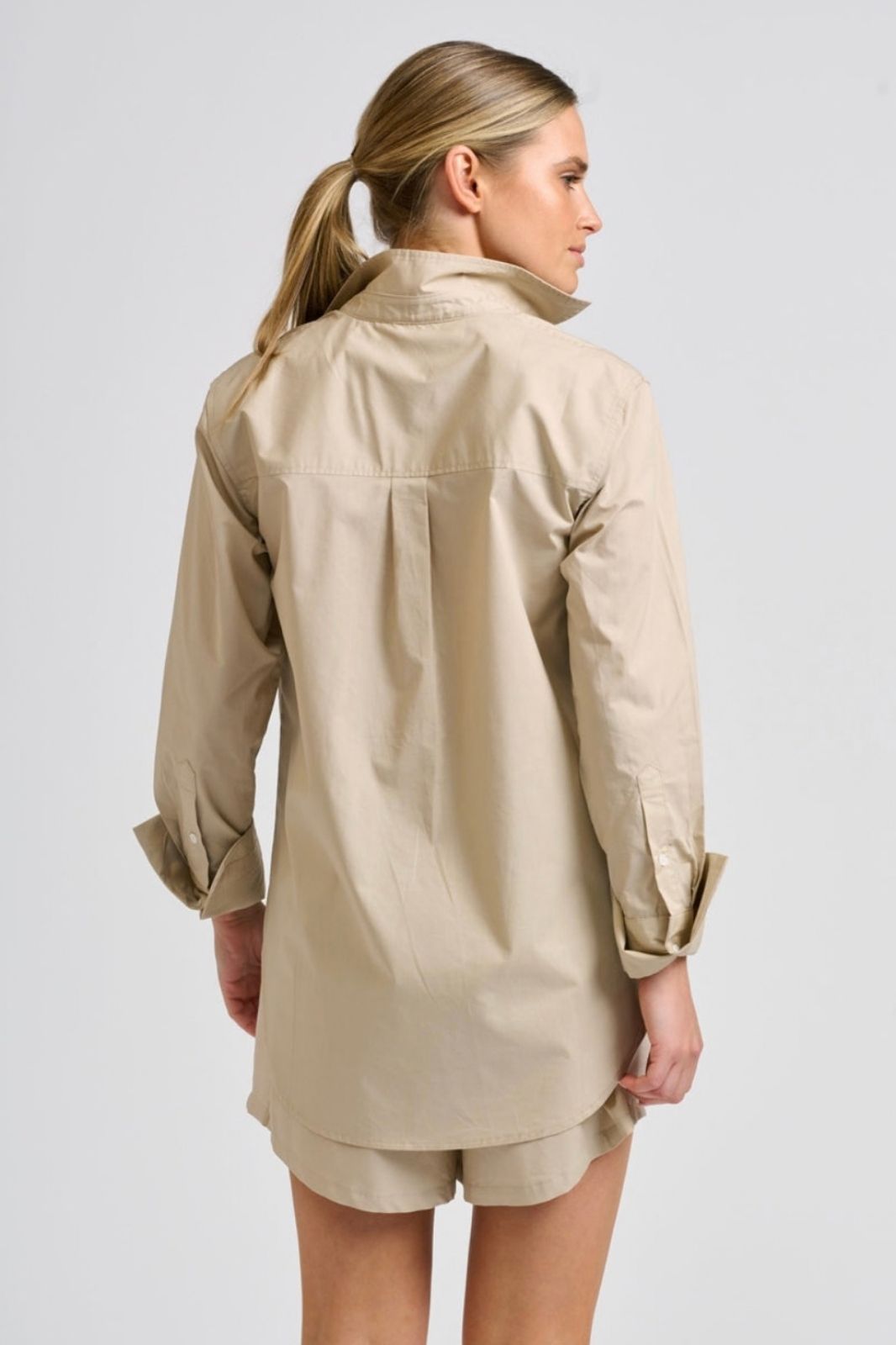 Elodie Trim Shirt | Biscuit