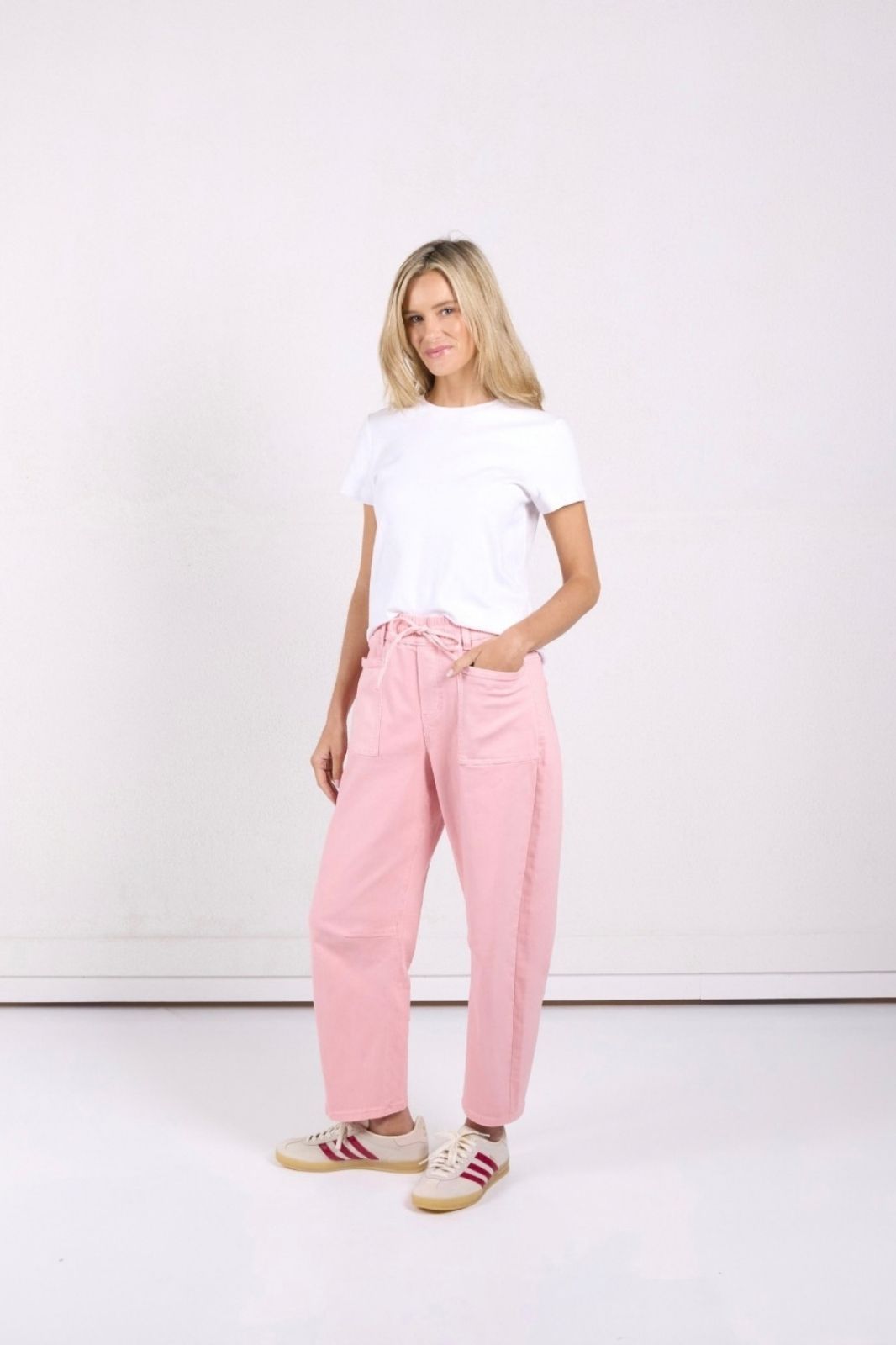 Leo Barrel Jean | Sand Blush
