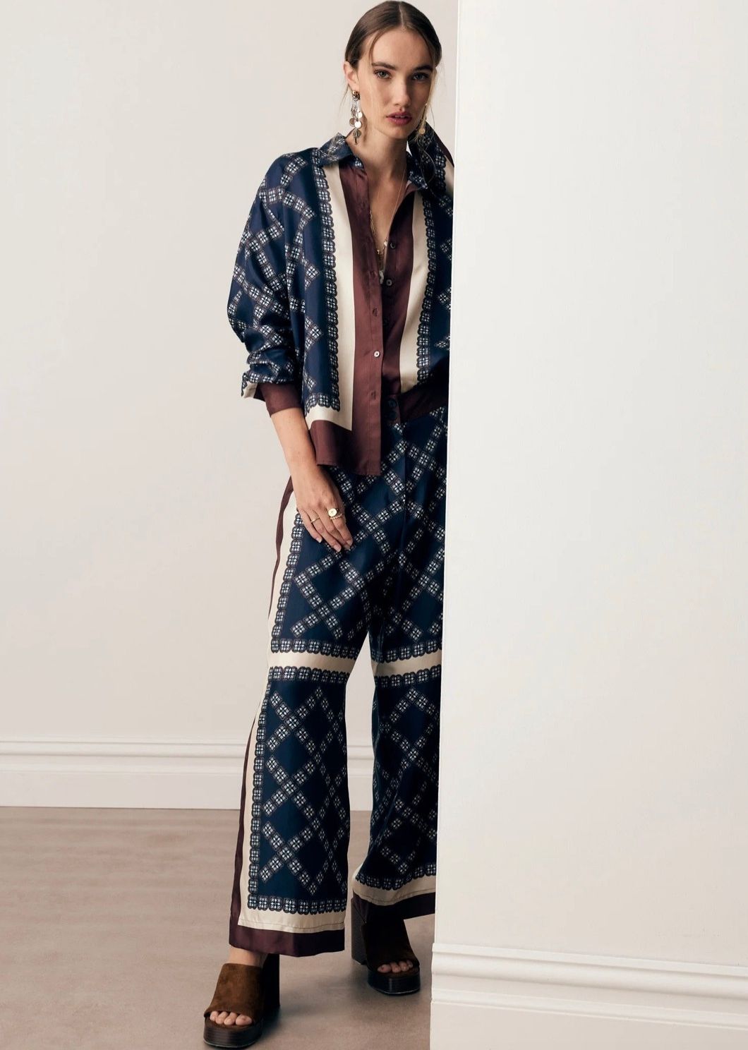 Eden Silk Pant | Eden Scarf Print