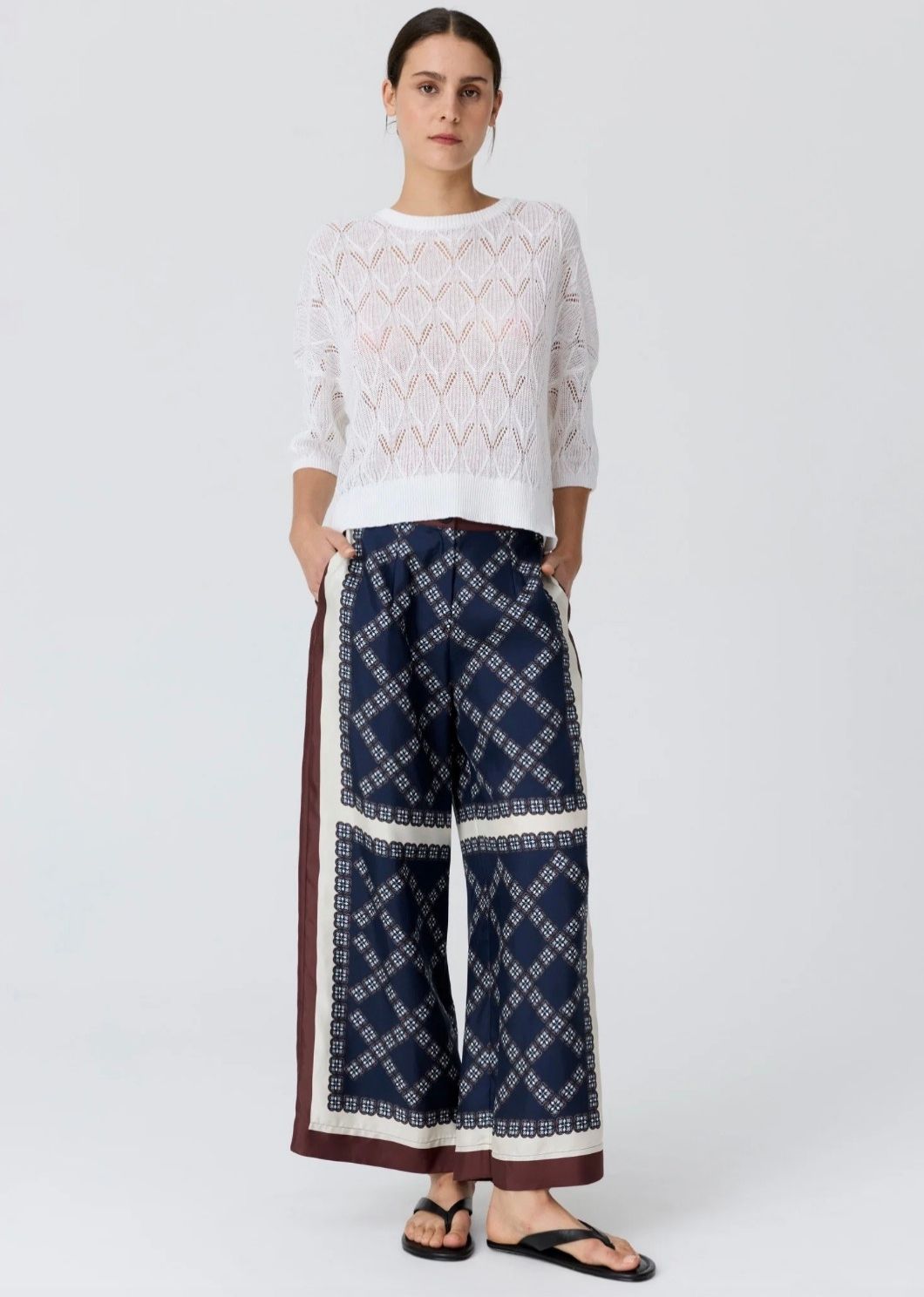 Eden Silk Pant | Eden Scarf Print