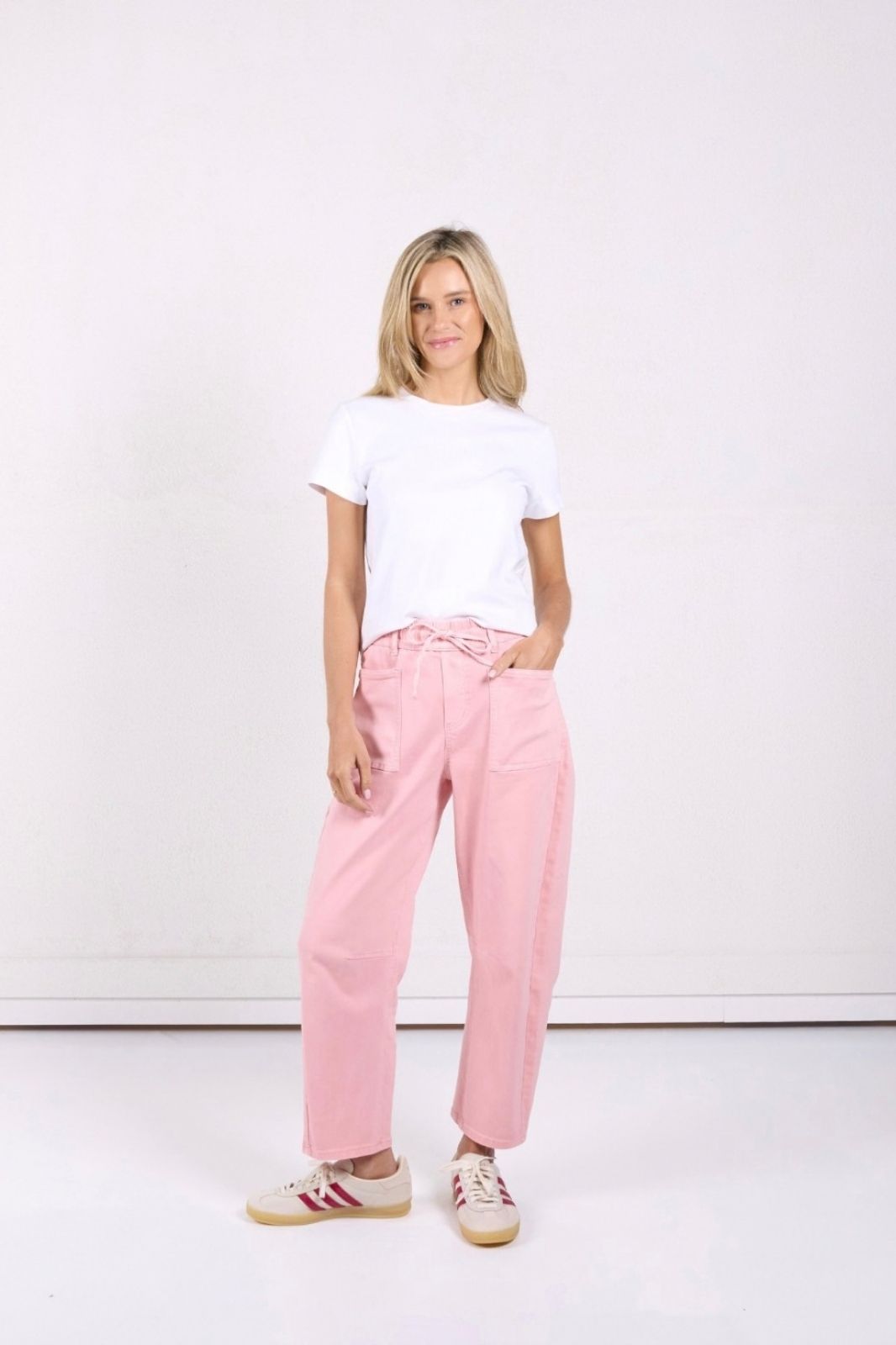 Leo Barrel Jean | Sand Blush