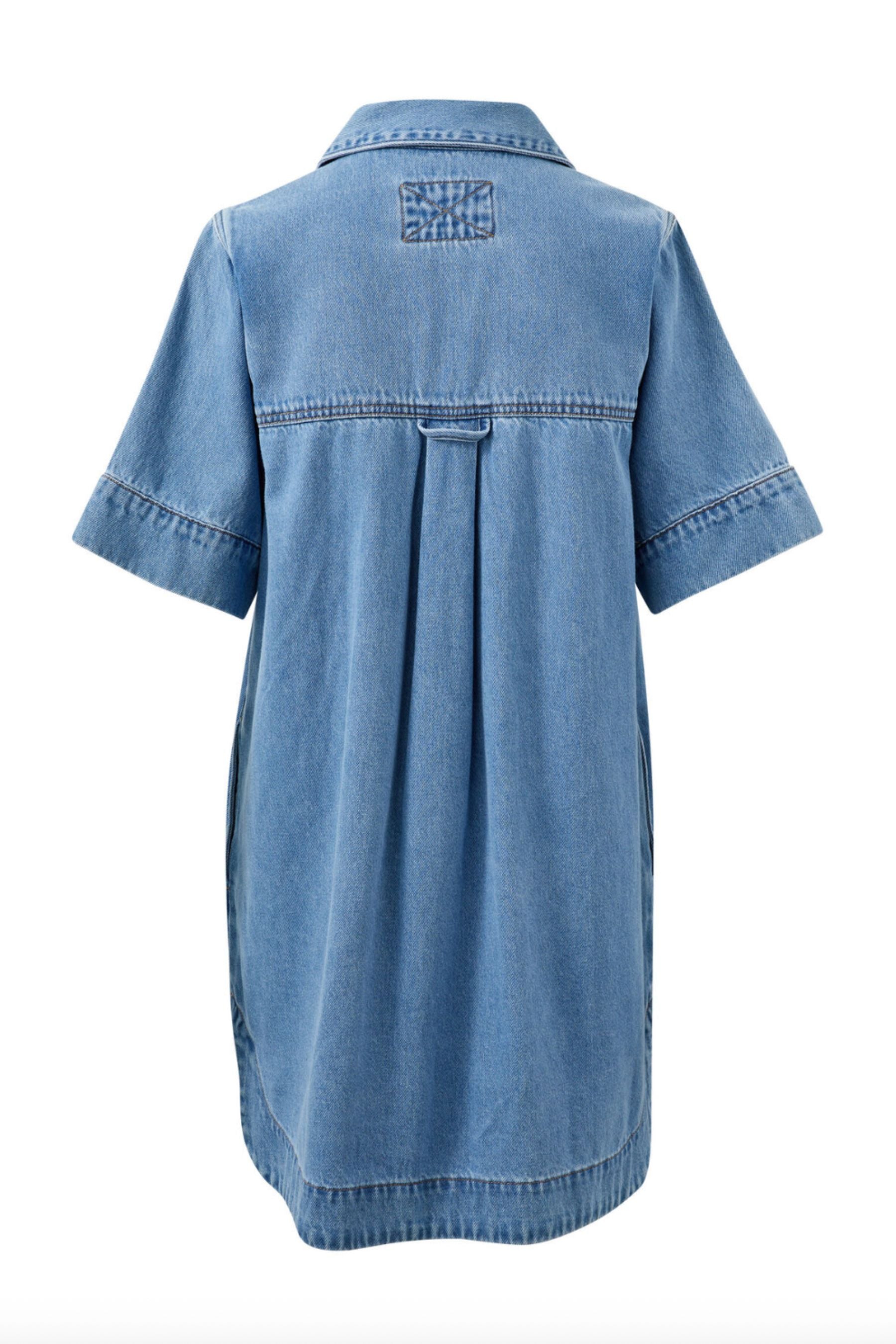 Sammy Relaxed Shirt Dress | Mid Vintage Blue