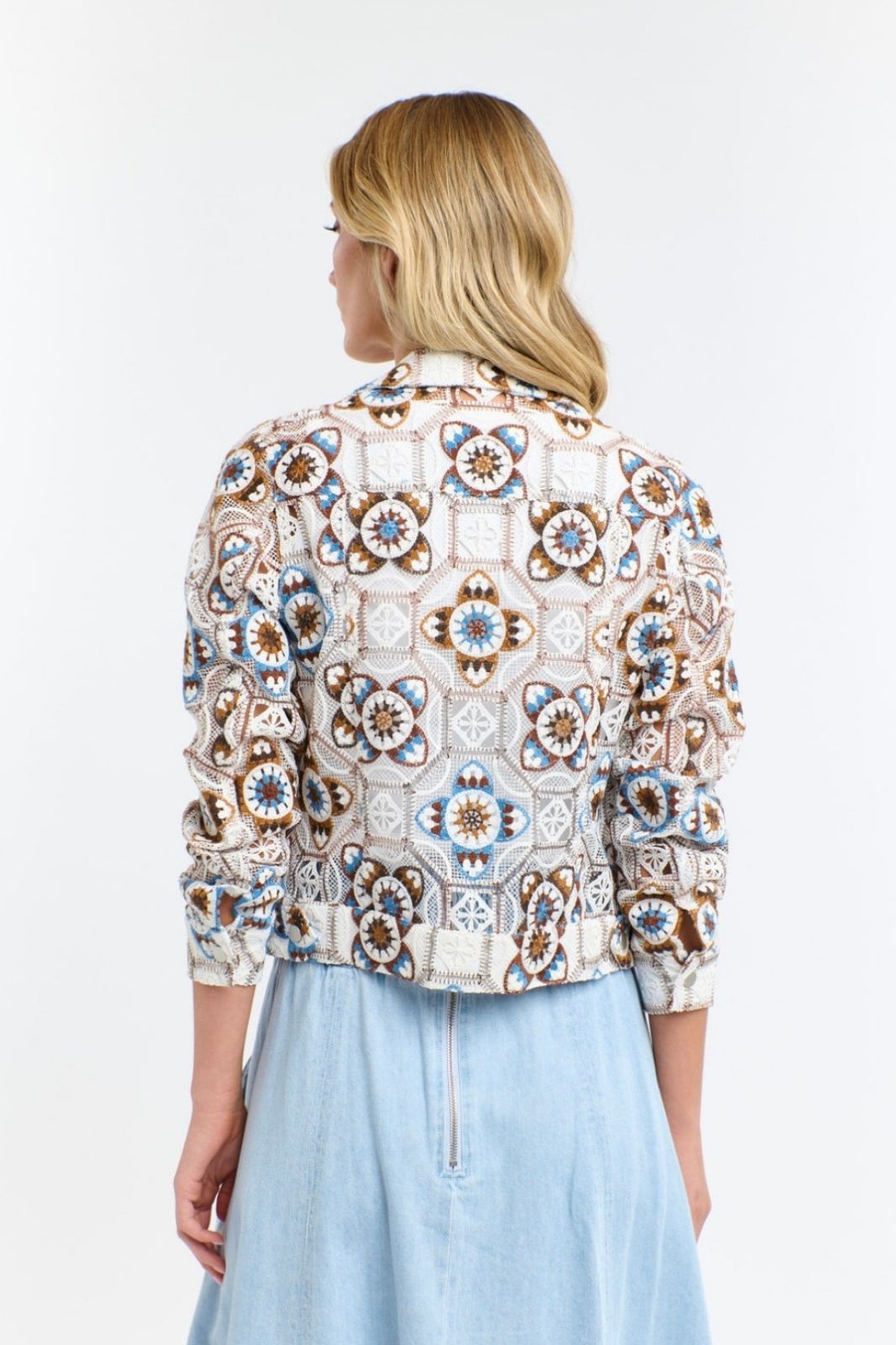 Joni Crochet Jacket | White