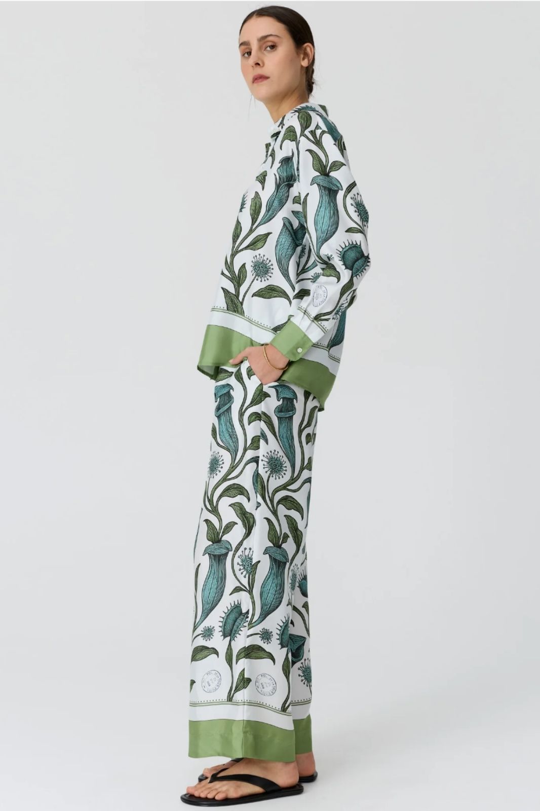 Linne Shirt | Linne Border Print