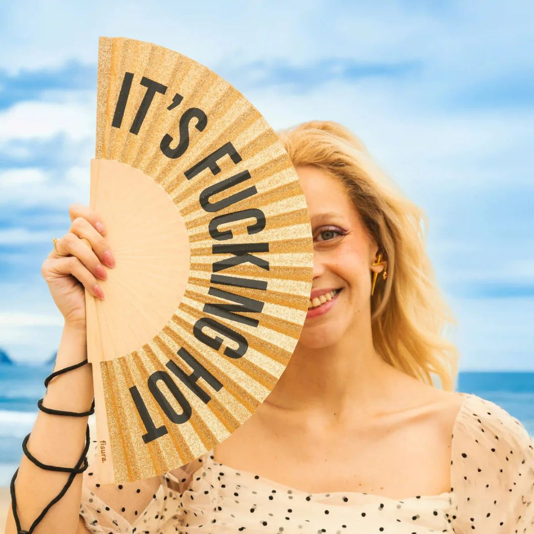 Hand Fan | Fucking Hot Gold