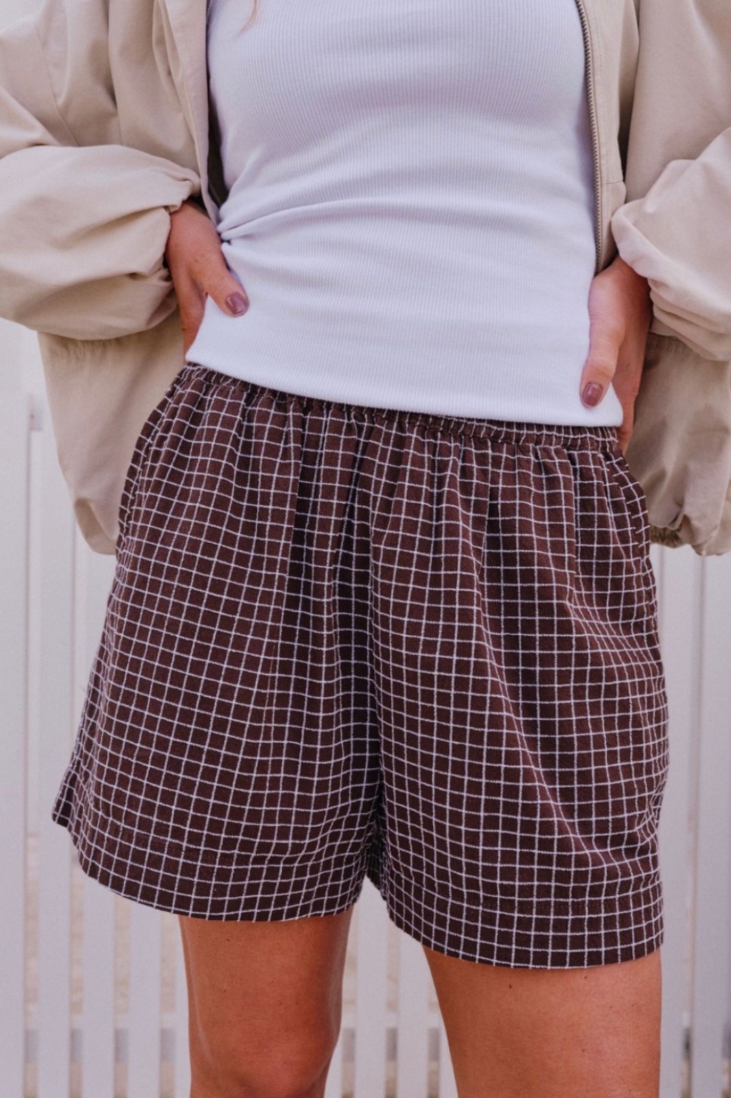 Mila Short | Chocolate Check