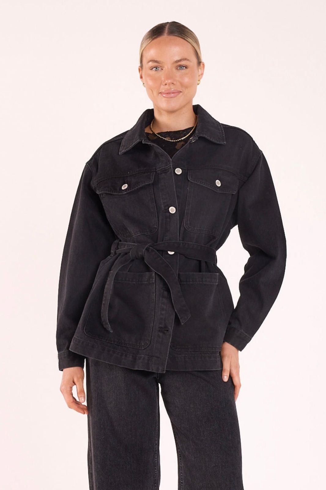 Tate Denim Jacket | Black