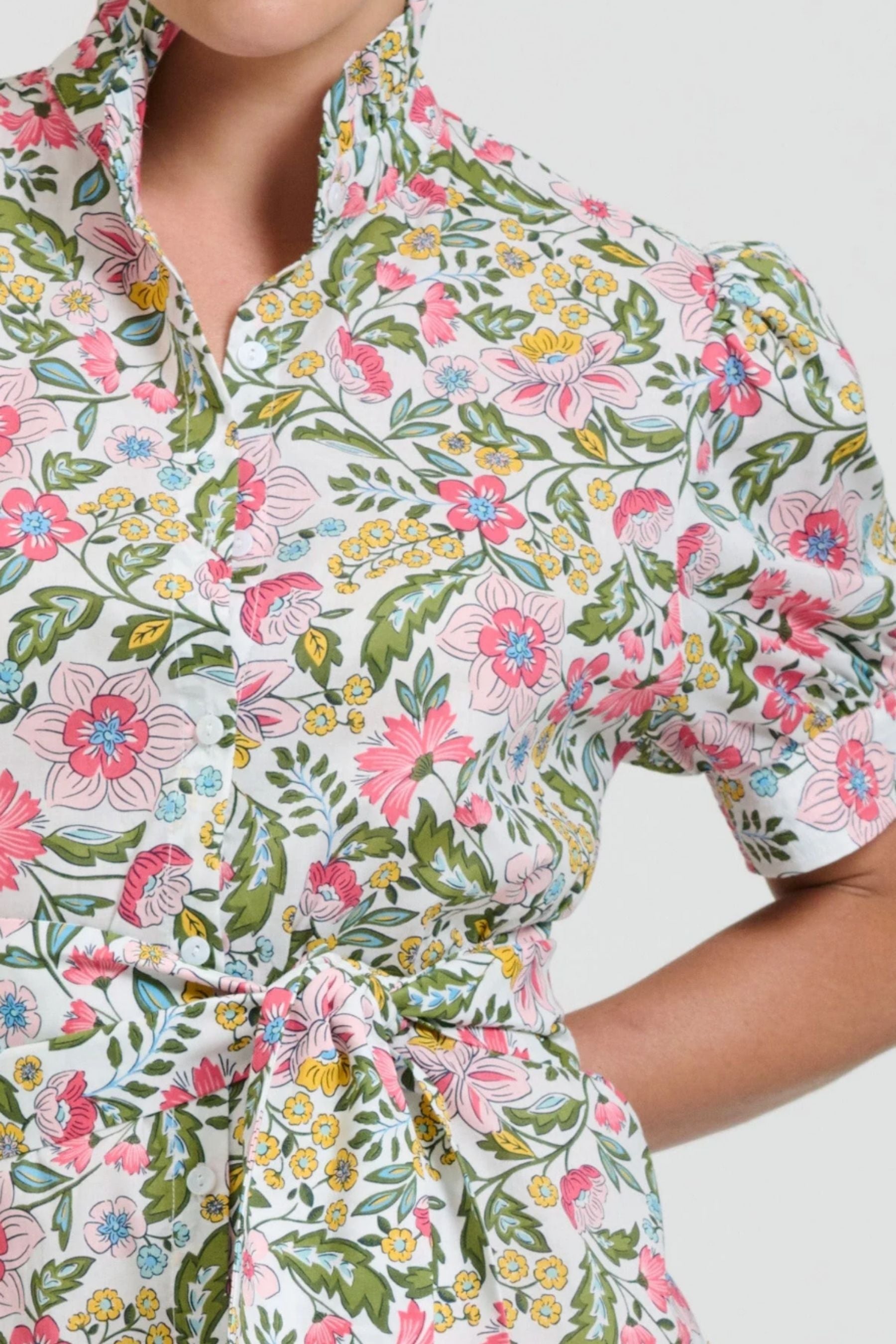 Anais Frill Collar Dress | Passion Flower