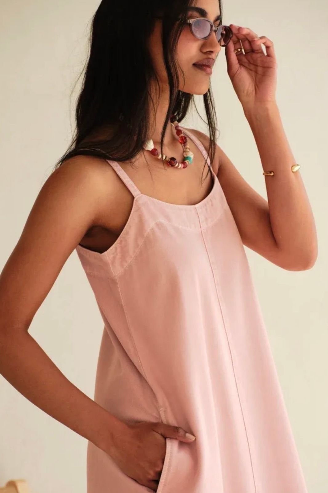 Remy Strappy Midi Dress | Blossom Pink