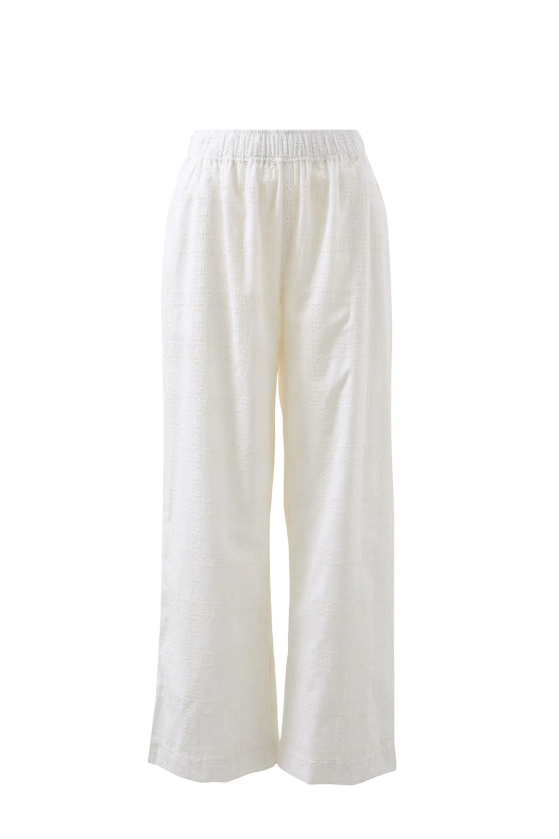 The Lounge Pant | White Broderie