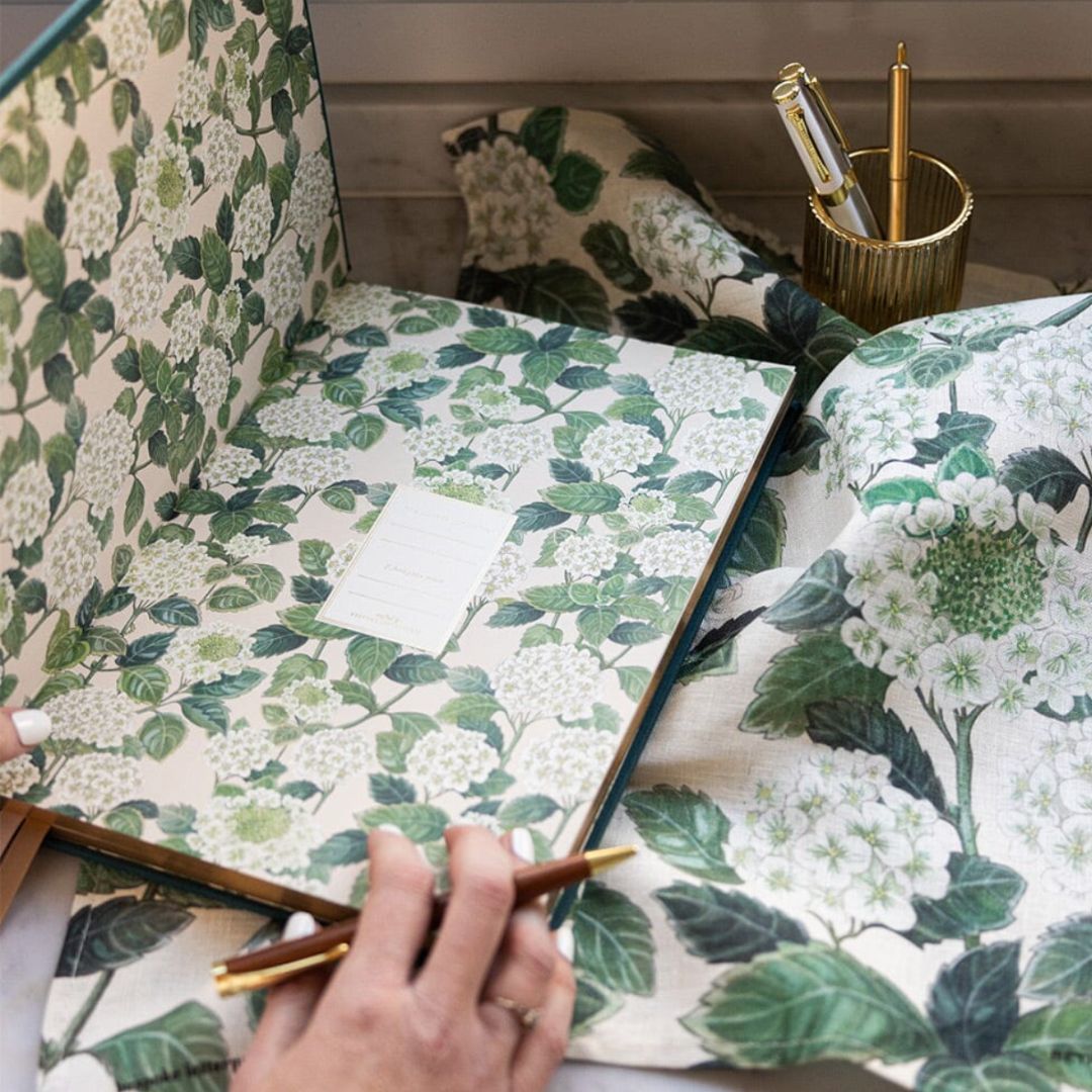 Hydrangea Linen Tea Towel