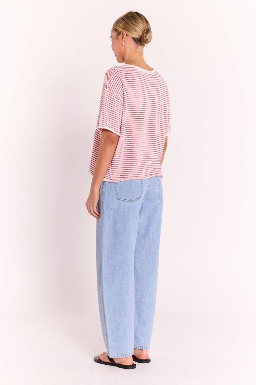 Evie Knitted Top | Red Stripe