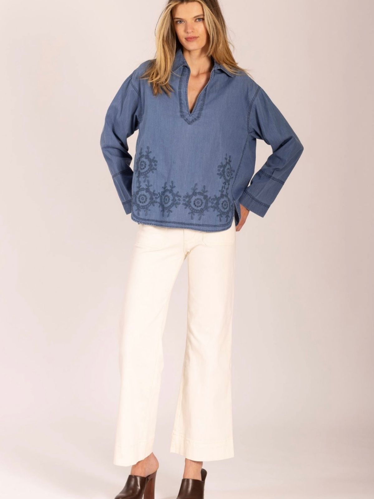 Tina Shirt | Denim Blue