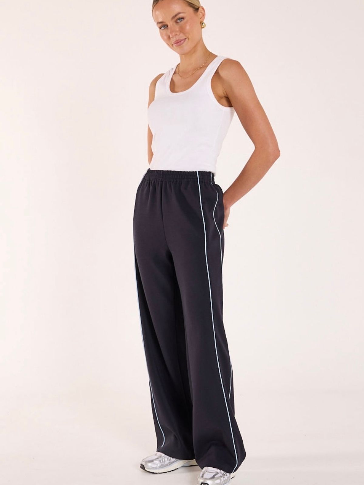 Noah Wide Pant | Navy Stripe