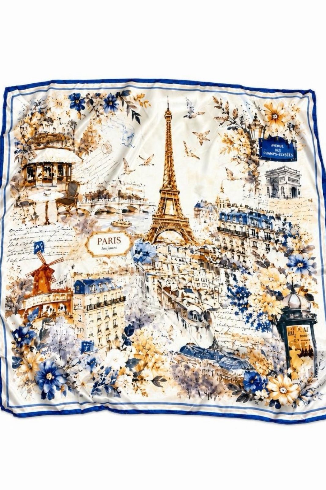 Scarf | Paris Print 90x90cm