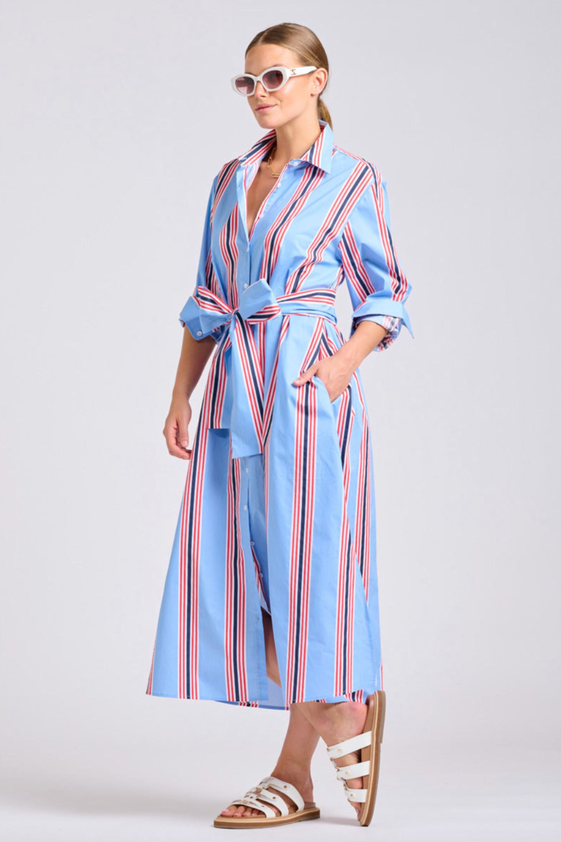 The Luna Dress | Nautical Stripe