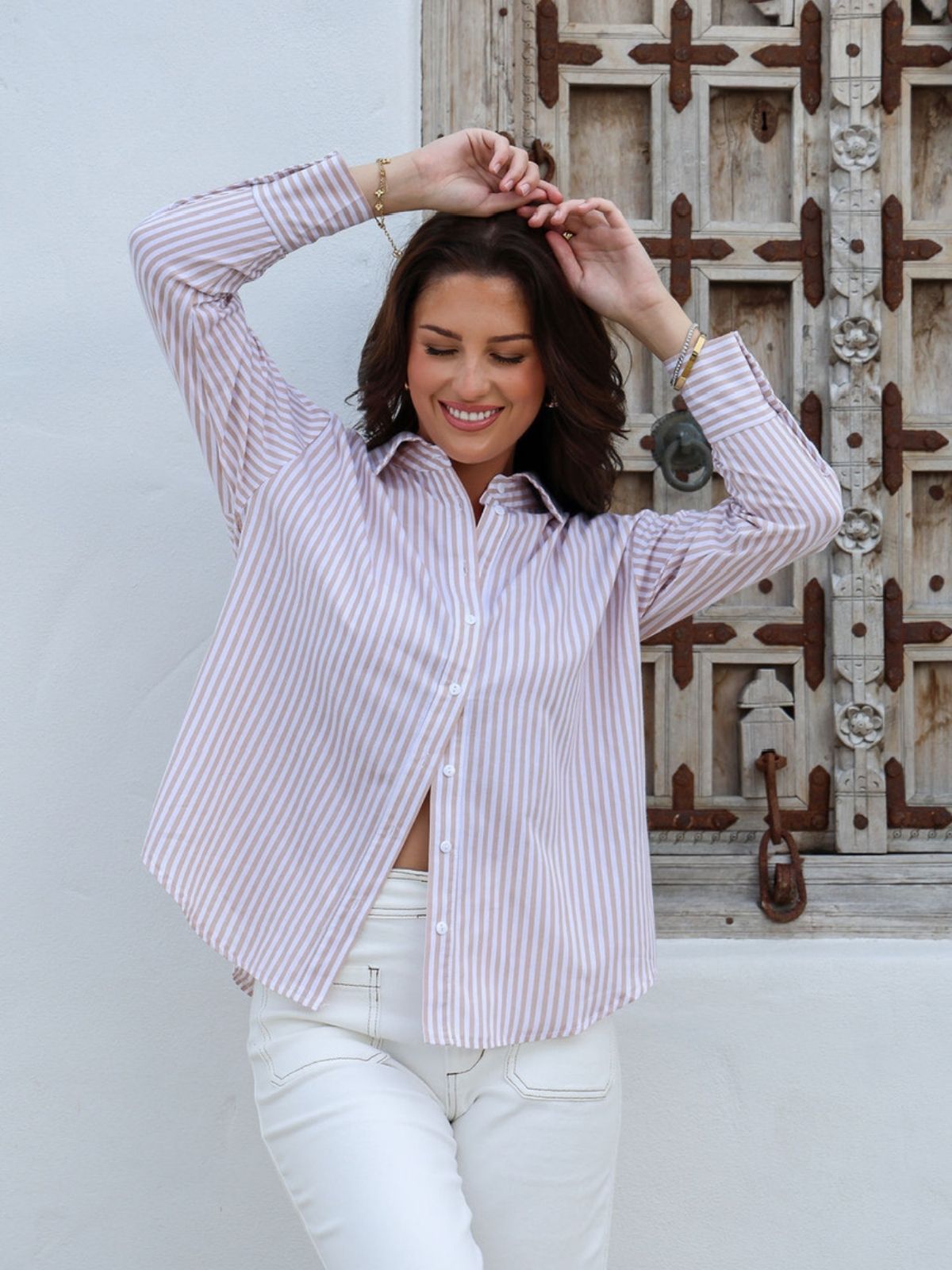 Stripe Shirt | Beige Stripe