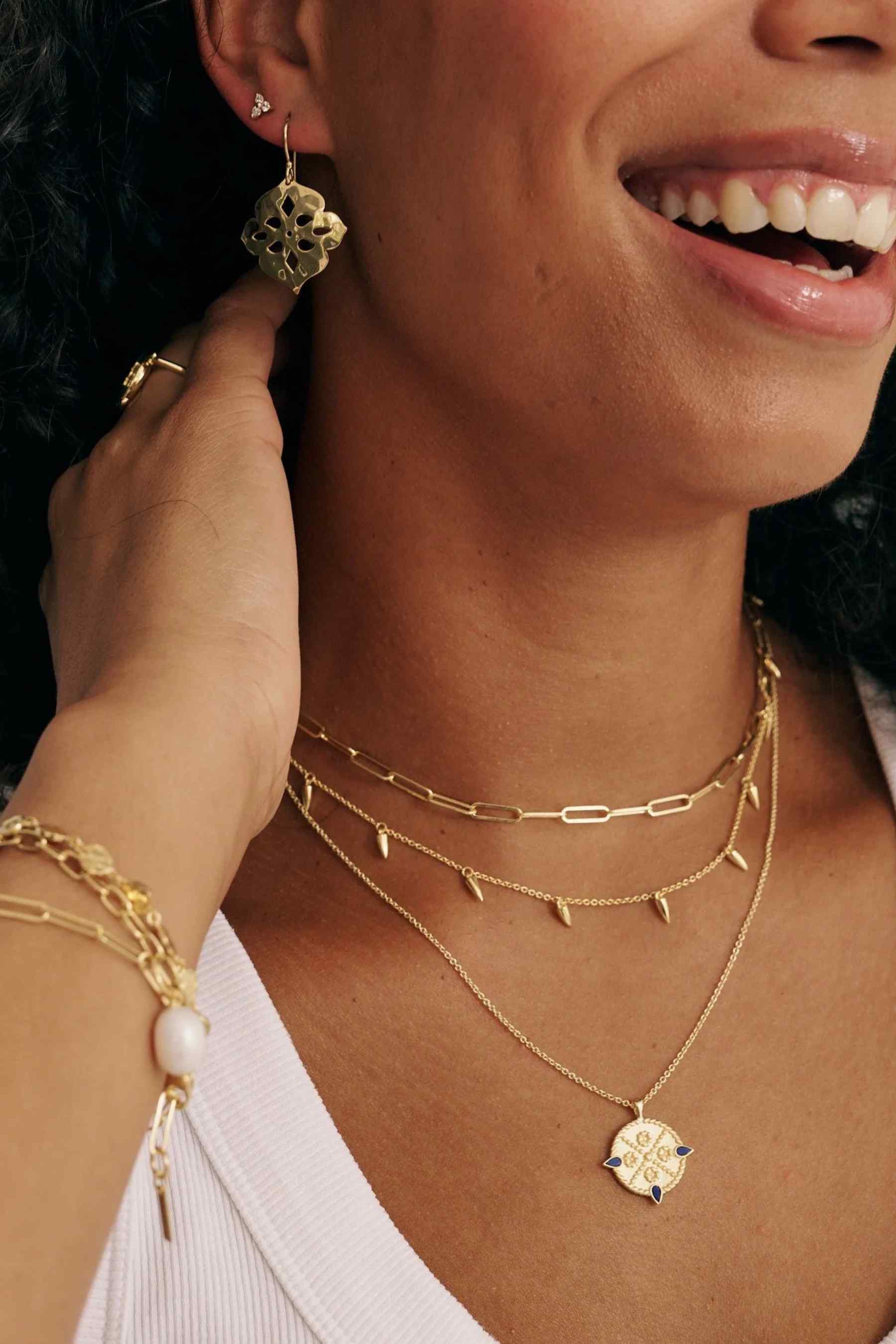 Anchor Choker In 18KT YG Plate