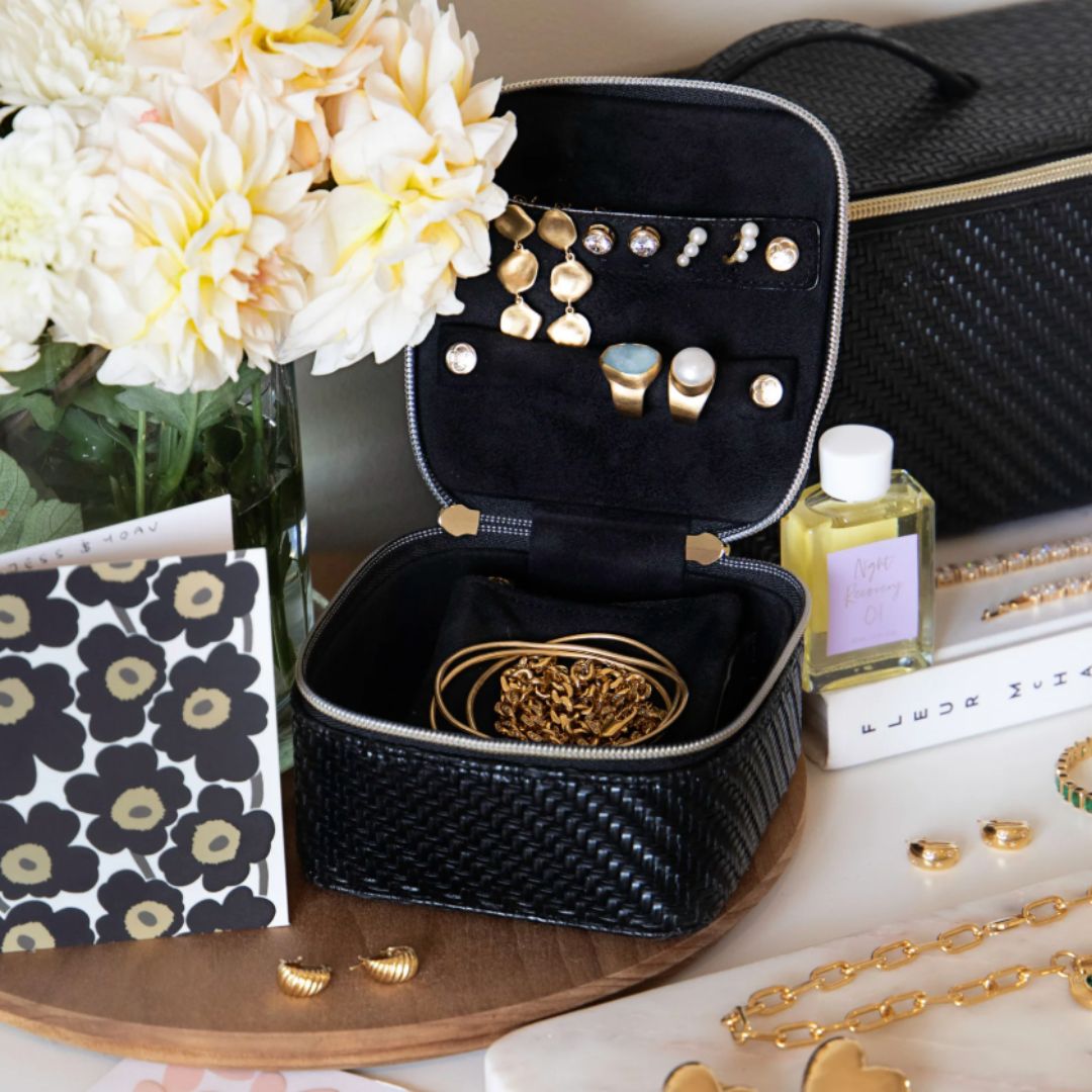 Herringbone Jewellery Cube | Licorice