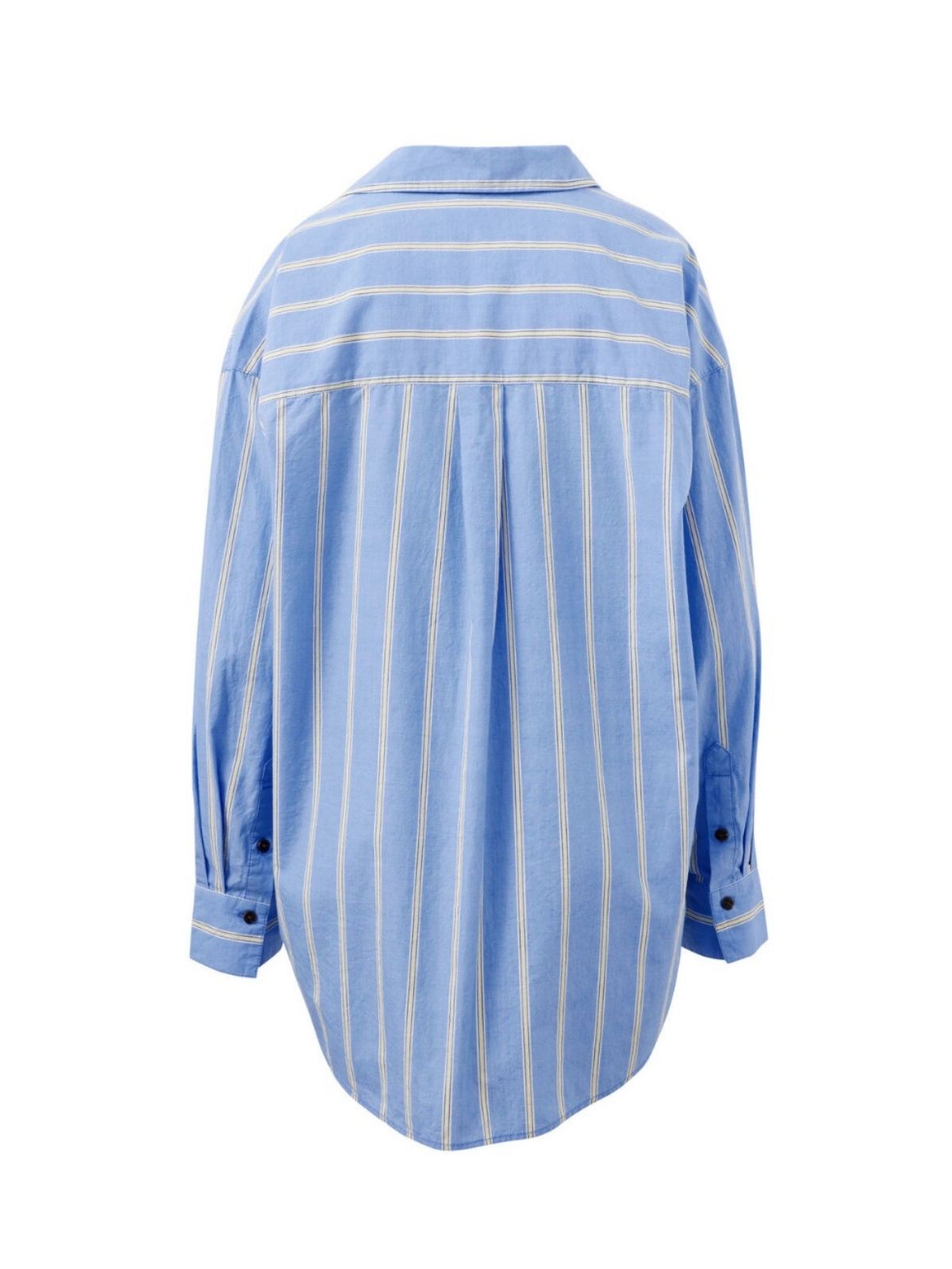 Peta Oversized Shirt | Bay Blue Butter Yellow Stripe