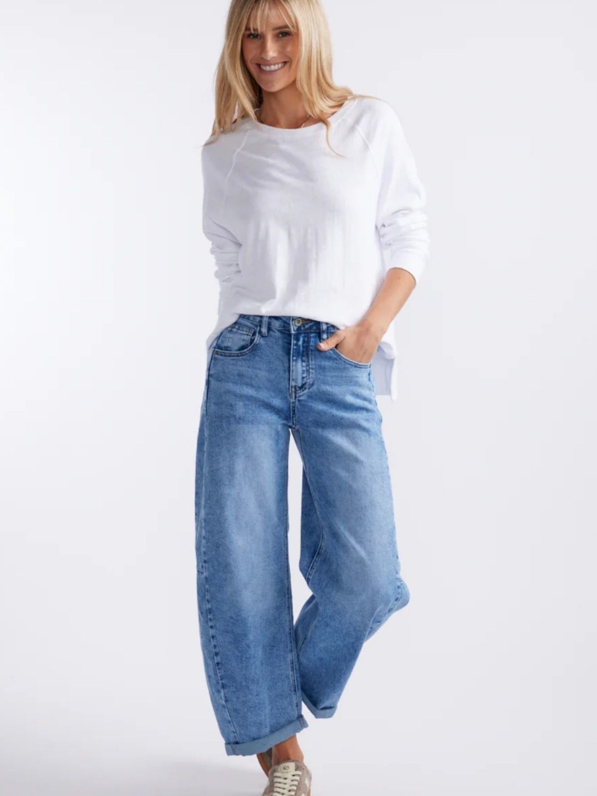 Idaho Barrel Jeans | Mid Denim