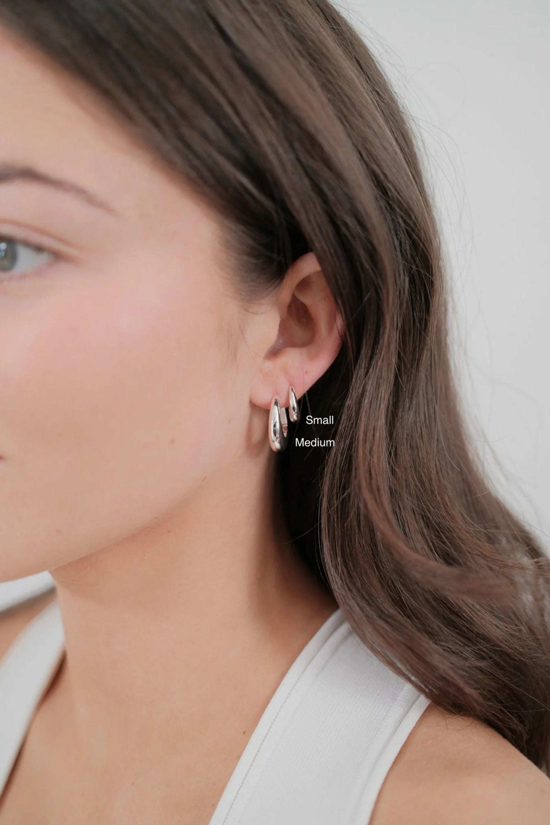 Cleo Hoop | Small Silver