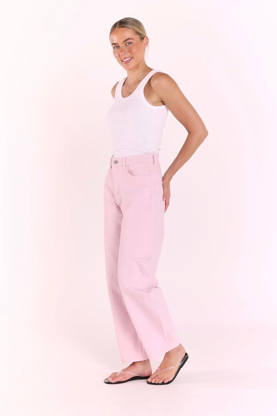 Lola Barrel Jean | Pink