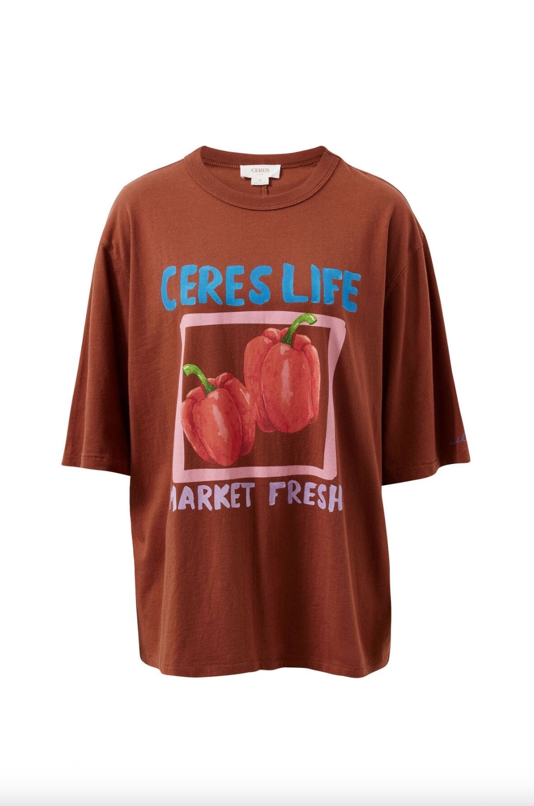 Liv Oversized Tee | Ginger/Farmers Market