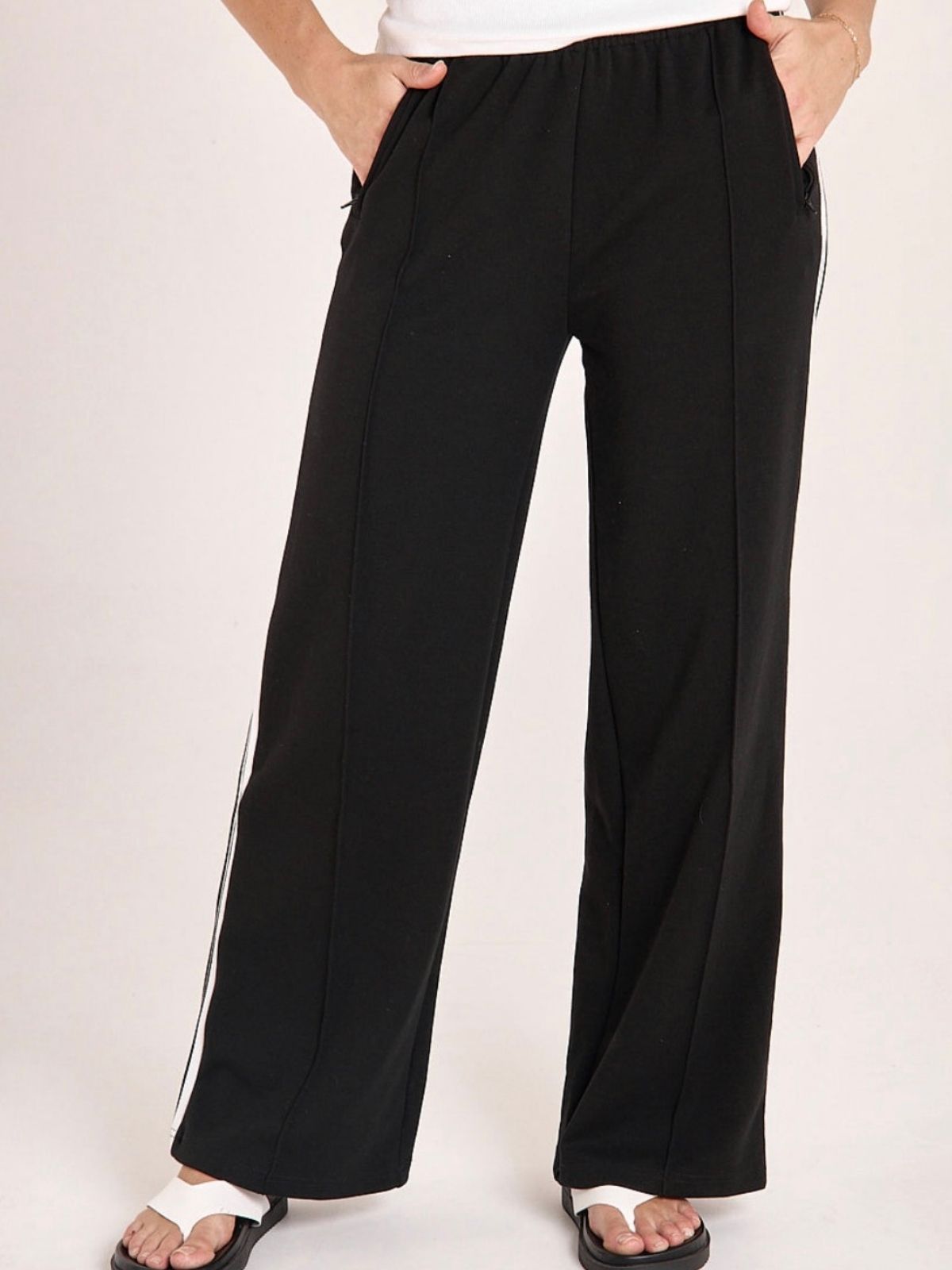Noah Wide Pant | Black Stripe