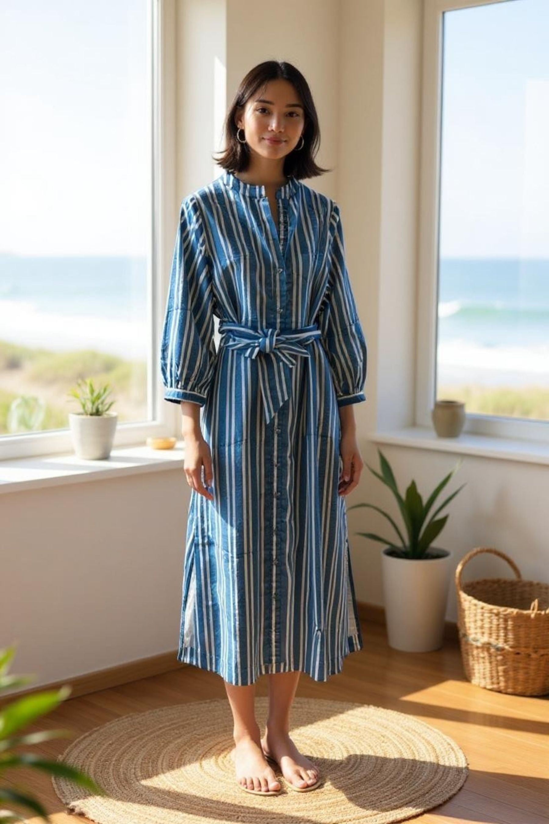 Cirque Stripe Maxi Dress | Cornflower Stripe