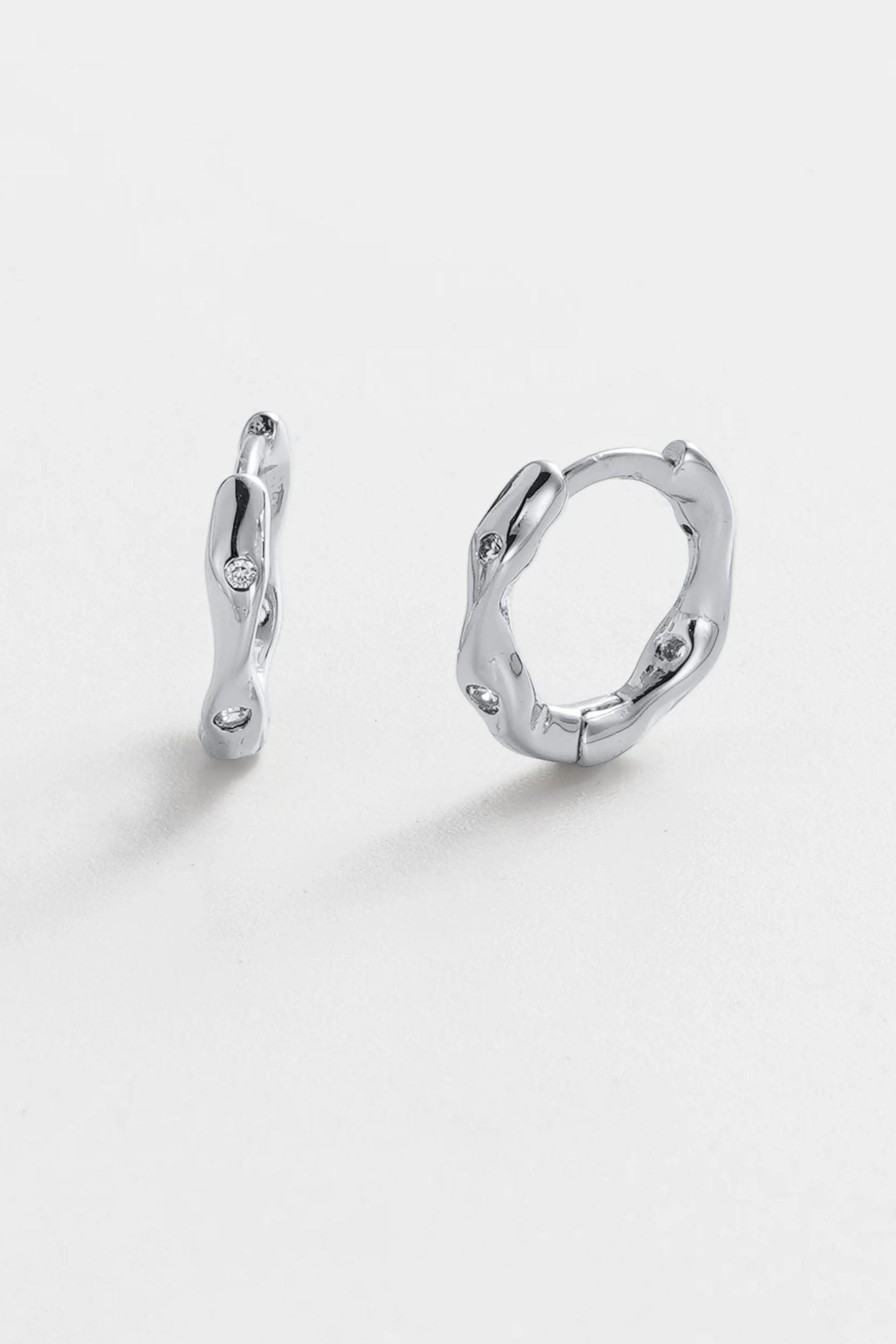 June Huggie | Silver