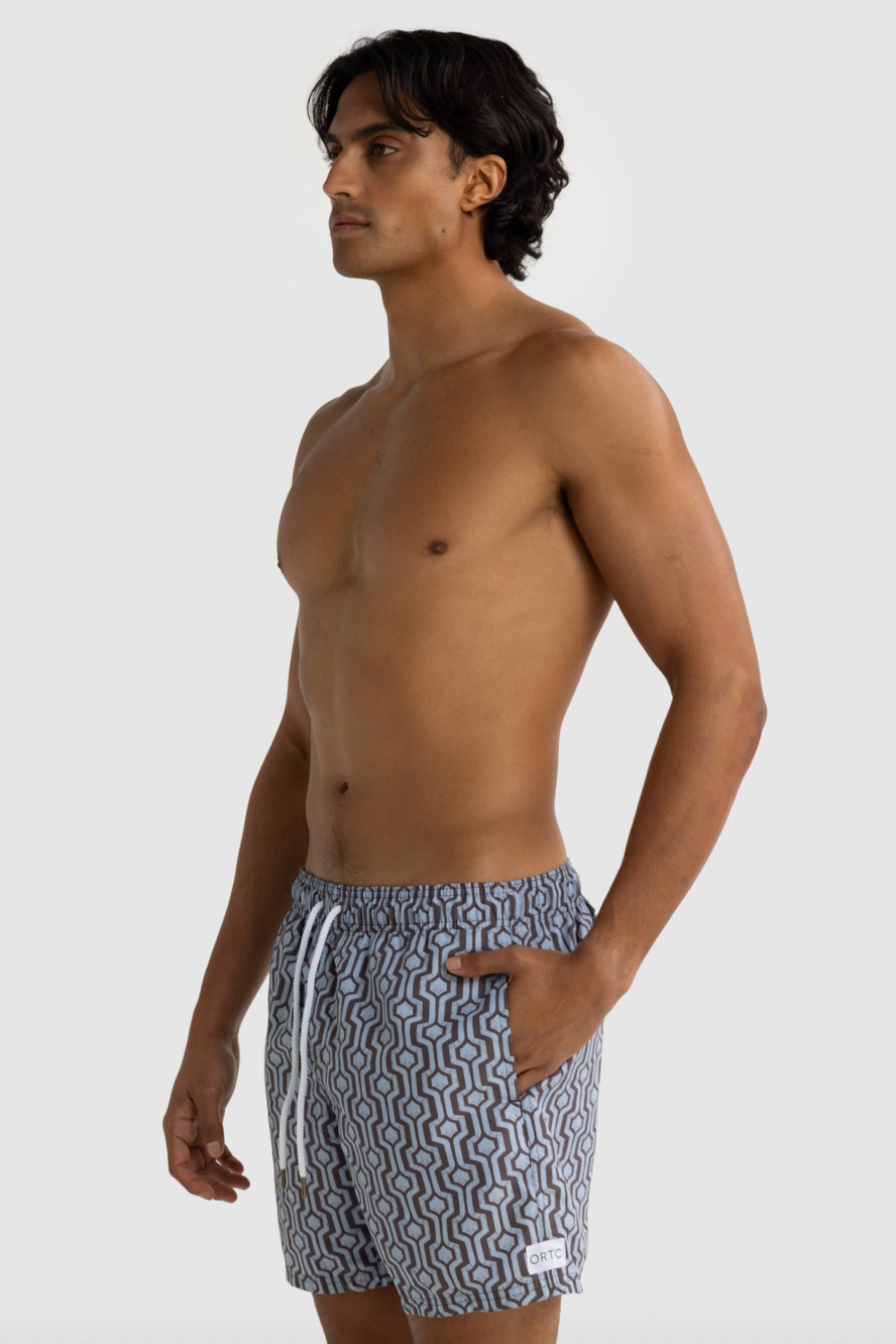 Santorini Swim Shorts | Bark &amp; Mist Blue