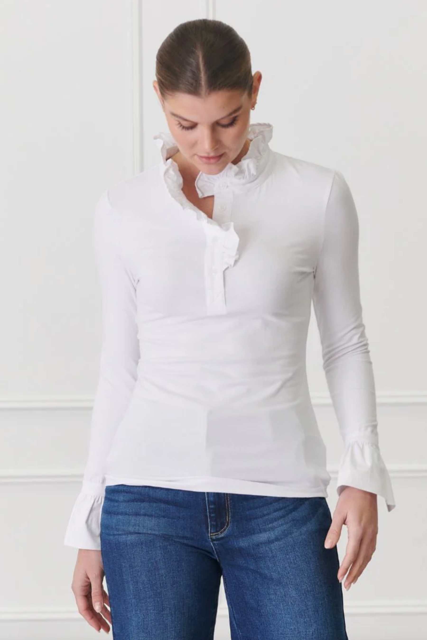 Jolie Long Sleeve Top | White