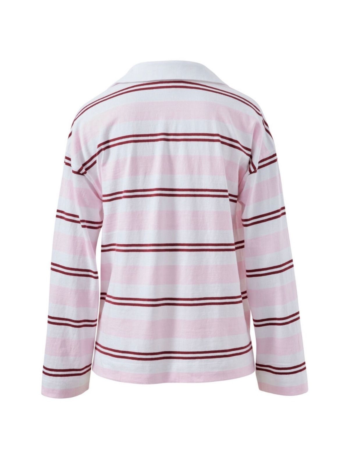 Shelby Slouchy Rugby Top | Sunfaded Pink &amp; Mulberry Stripe